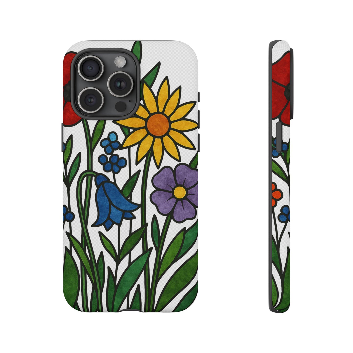 Floral Phone Case, Vibrant Flower Design, Tough Protection, Gift for Nature Lovers, Spring Decor