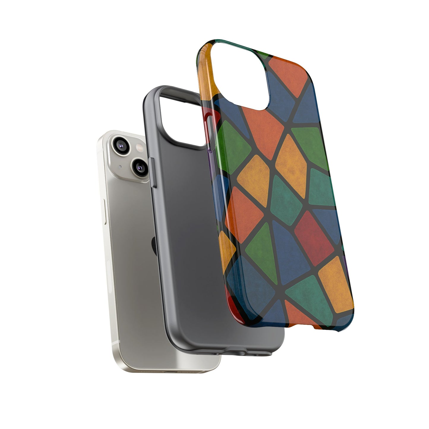 Colorful Mosaic Phone Case, Tough Cell Phone Cover, Vibrant Smartphone Protector, Unique Gift for Weddings, Birthday, Holidays