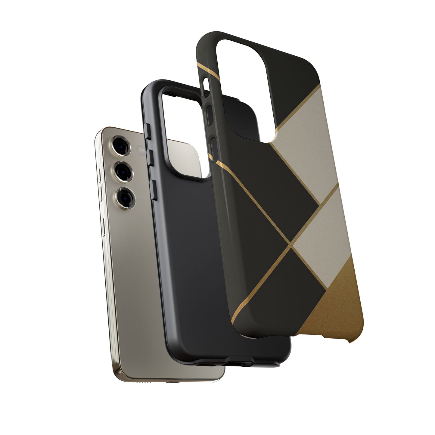 Chic Phone Case, Stylish Phone Cover, Geometric Design Case, Protective Mobile Case, Modern Phone Protector