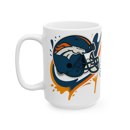 Denver Broncos Sports Ceramic Mug - Perfect for Game Day, NFL Fans, Gift for Him/Her, Team Spirit