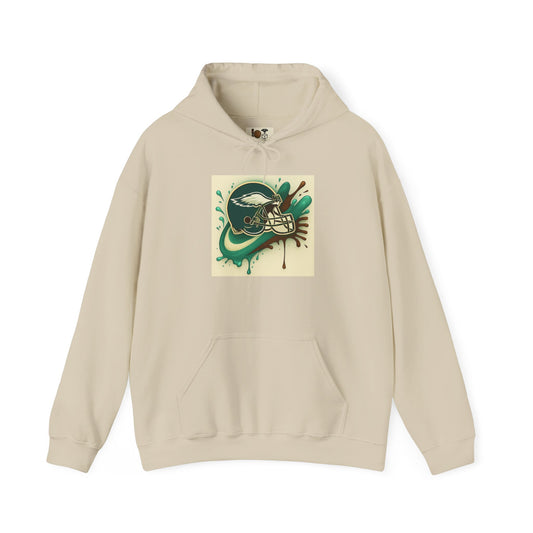 Graffiti Style Football Hoodie, Unisex Sweatshirt, Sports Gift, Casual Wear, Game Day Apparel, Unique Design