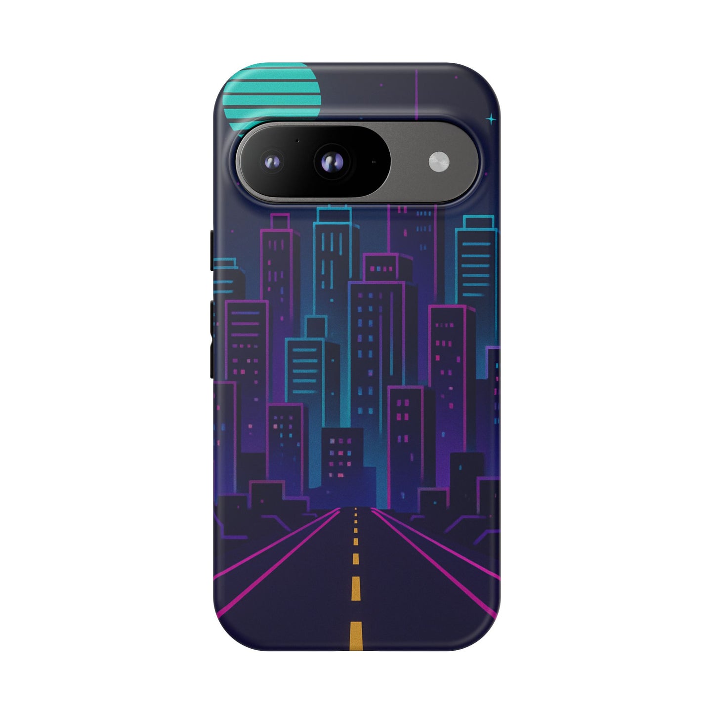 Cityscape Phone Case, Tough Cases, Urban Style, Nighttime Vibe, Phone Cover, Gift for City Lovers, Modern Design