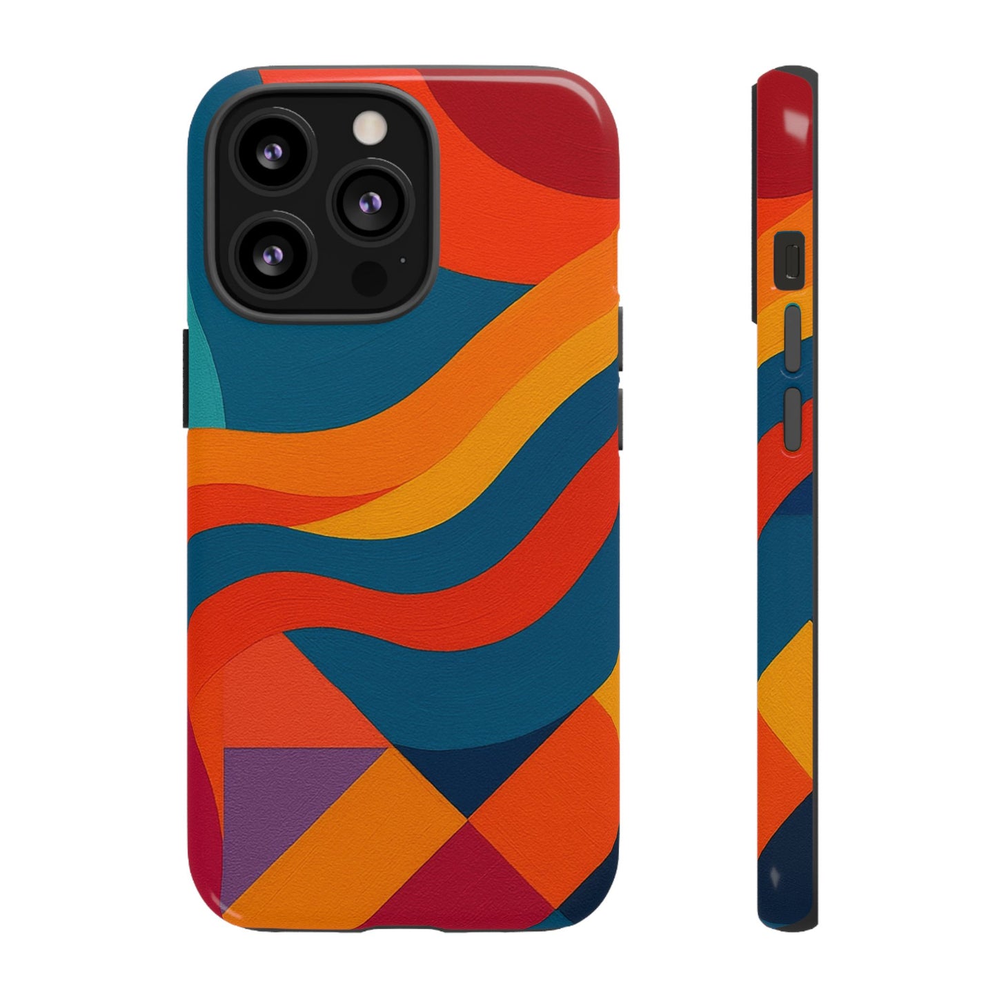 Vibrant Phone Case, Abstract Design Cover, Tough Cases for All Occasions, Stylish Gift for Tech Lovers, Modern Phone Accessories