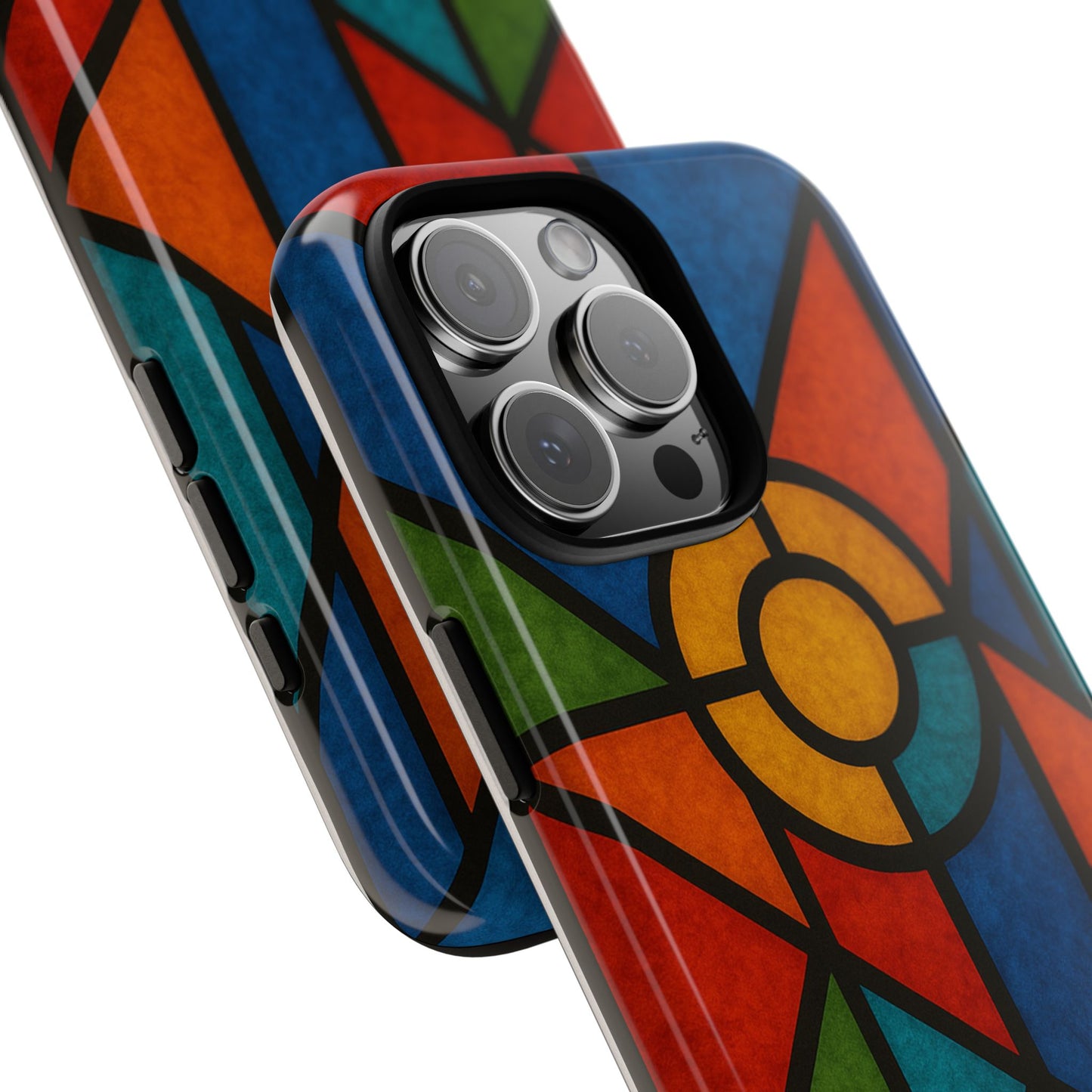 Colorful Stained Glass Phone Case, Artistic Phone Cover, Vibrant Protective Case, Unique Gift for Art Lovers, Stylish Smartphone Accessory