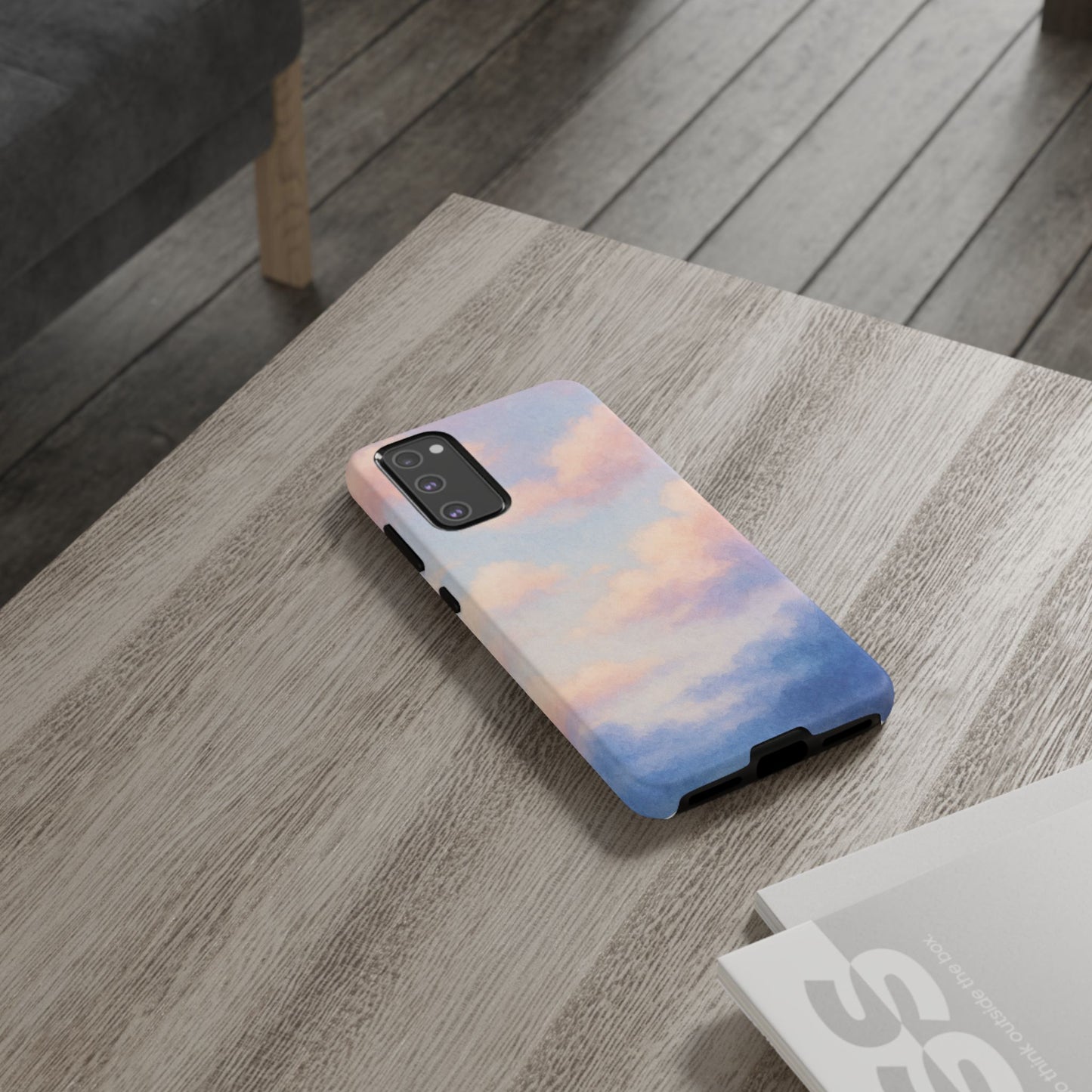 Sky Blue Cloud Phone Case, Tough Phone Cover, Aesthetic Cell Phone Accessory, Gift for Teen, Trendy Tech Protection