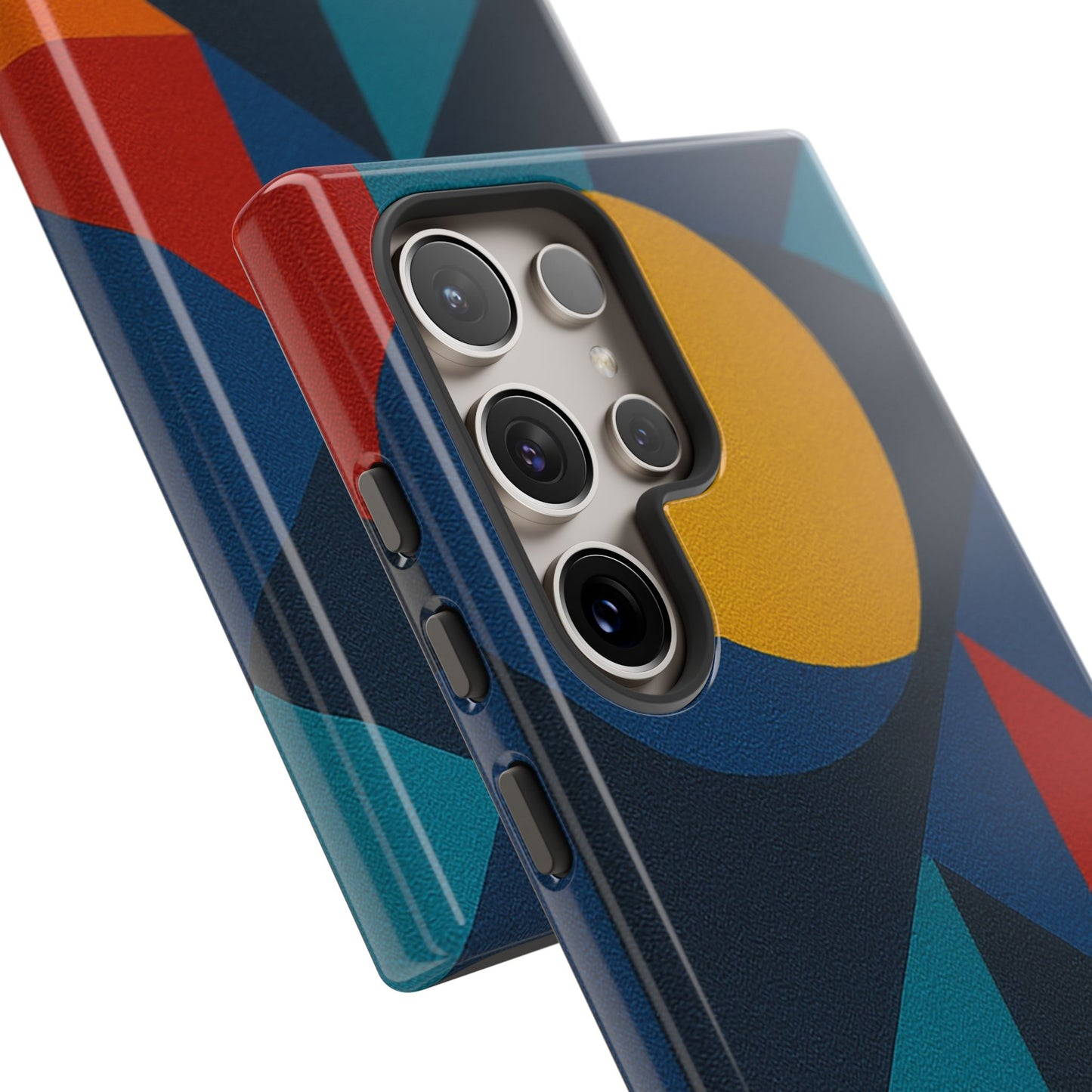 Vibrant Phone Case, Colorful Phone Cover, Geometric Design, Artistic Gift, Trendy Accessory, Vibrant Colors, Unique Design