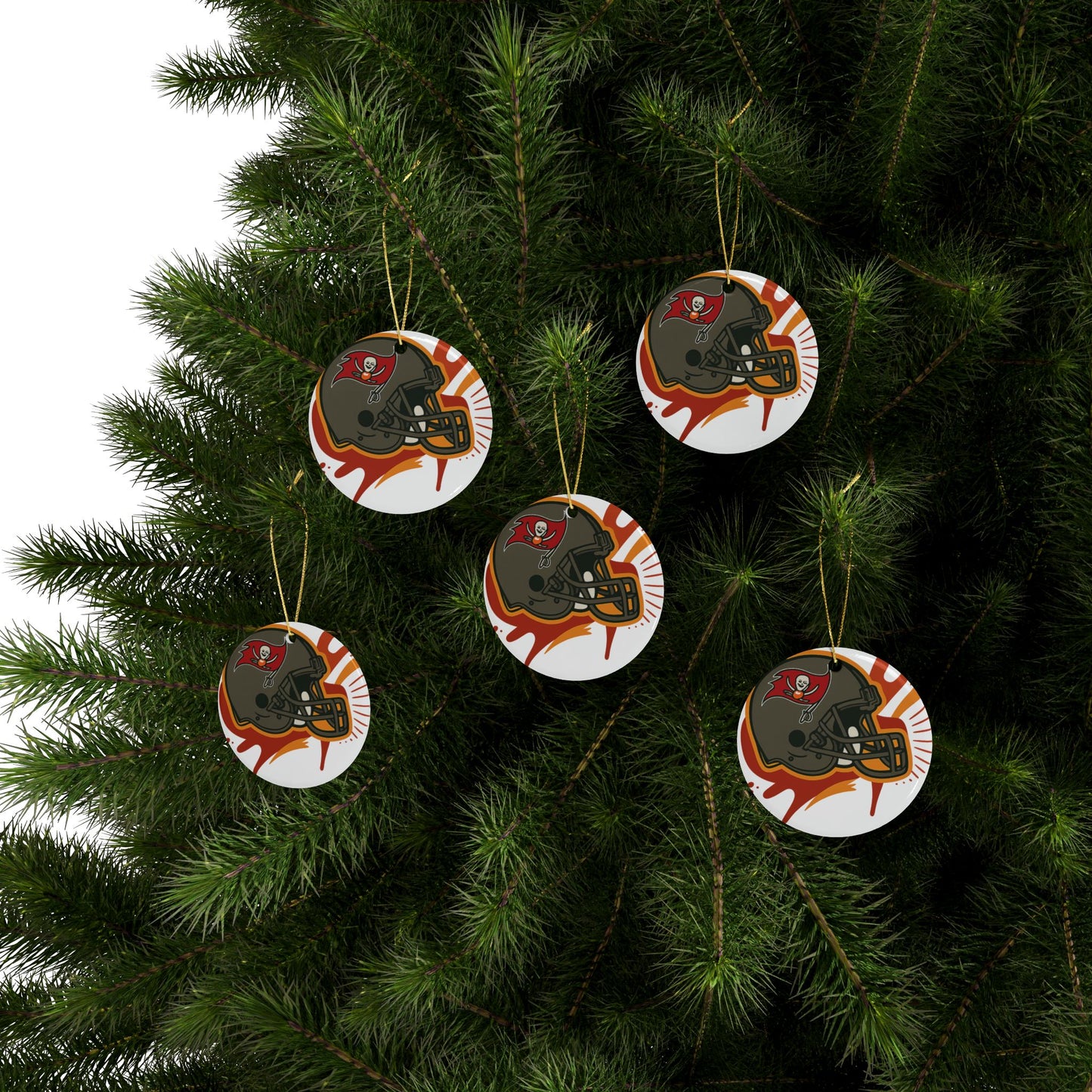 Tampa Bay Buccaneers Ceramic Ornaments – Xmas Decor, Holiday Gift, Sports Fan Decoration, Football Tree Ornament
