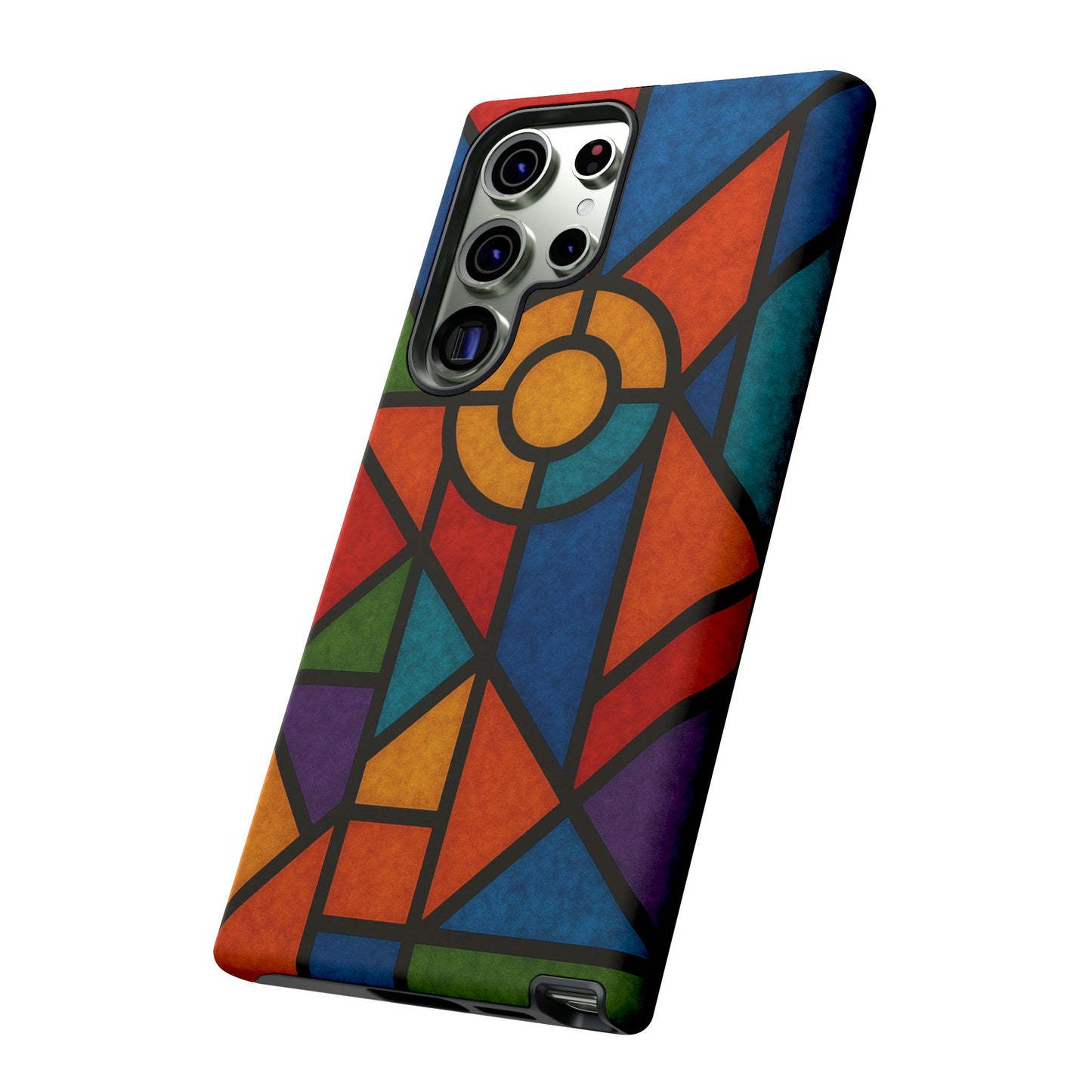 Colorful Stained Glass Phone Case, Artistic Phone Cover, Vibrant Protective Case, Unique Gift for Art Lovers, Stylish Smartphone Accessory