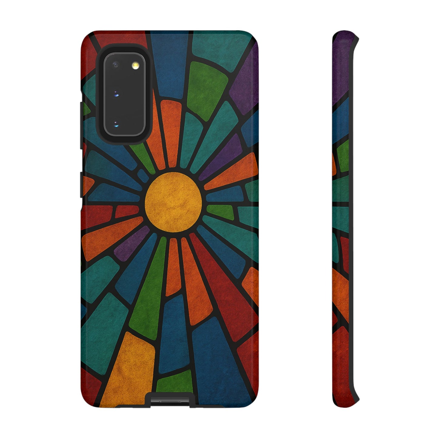 Colorful Stained Glass Phone Case, Tough Cases, Artistic Phone Cover, Vibrant Mobile Accessory, Unique Gift for Art Lovers