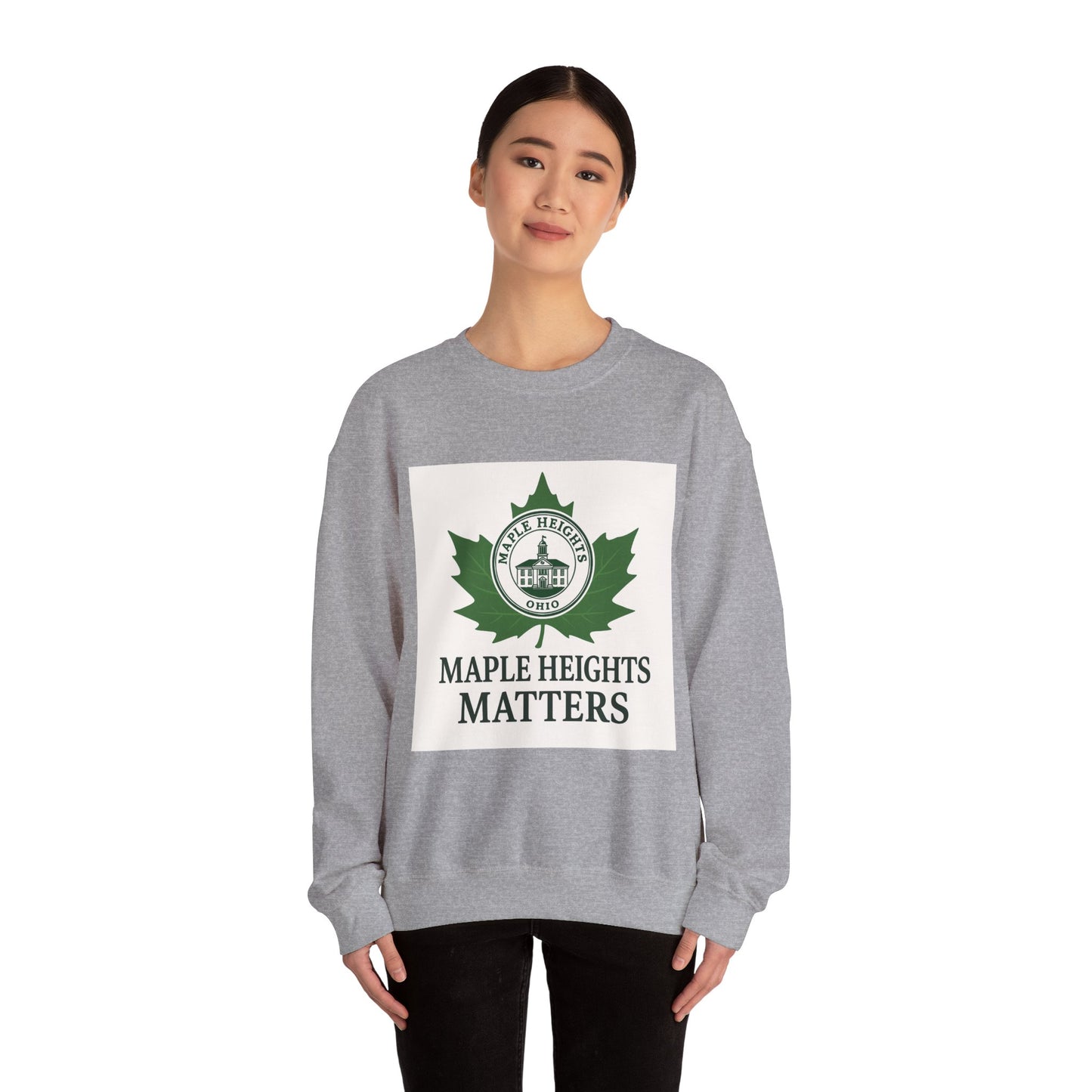 Maple Heights Matters Sweatshirt, Unisex Crewneck, Cozy Gift for Residents, Winter Wardrobe Essential, Perfect for Holidays