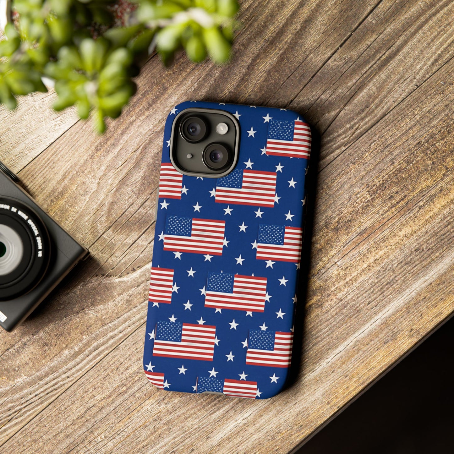 Patriotic Phone Case, Independence Day Accessories, American Flag Design, Star-Spangled Cover, Summer BBQ Gift