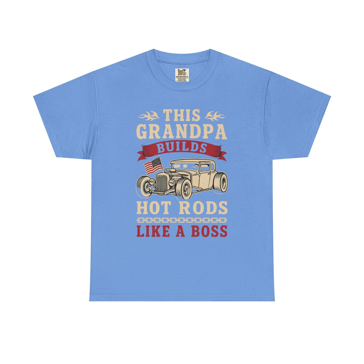This Grandpa Builds Hot Rods Heavy Cotton Tee, Gift for Grandpa, Car [...]