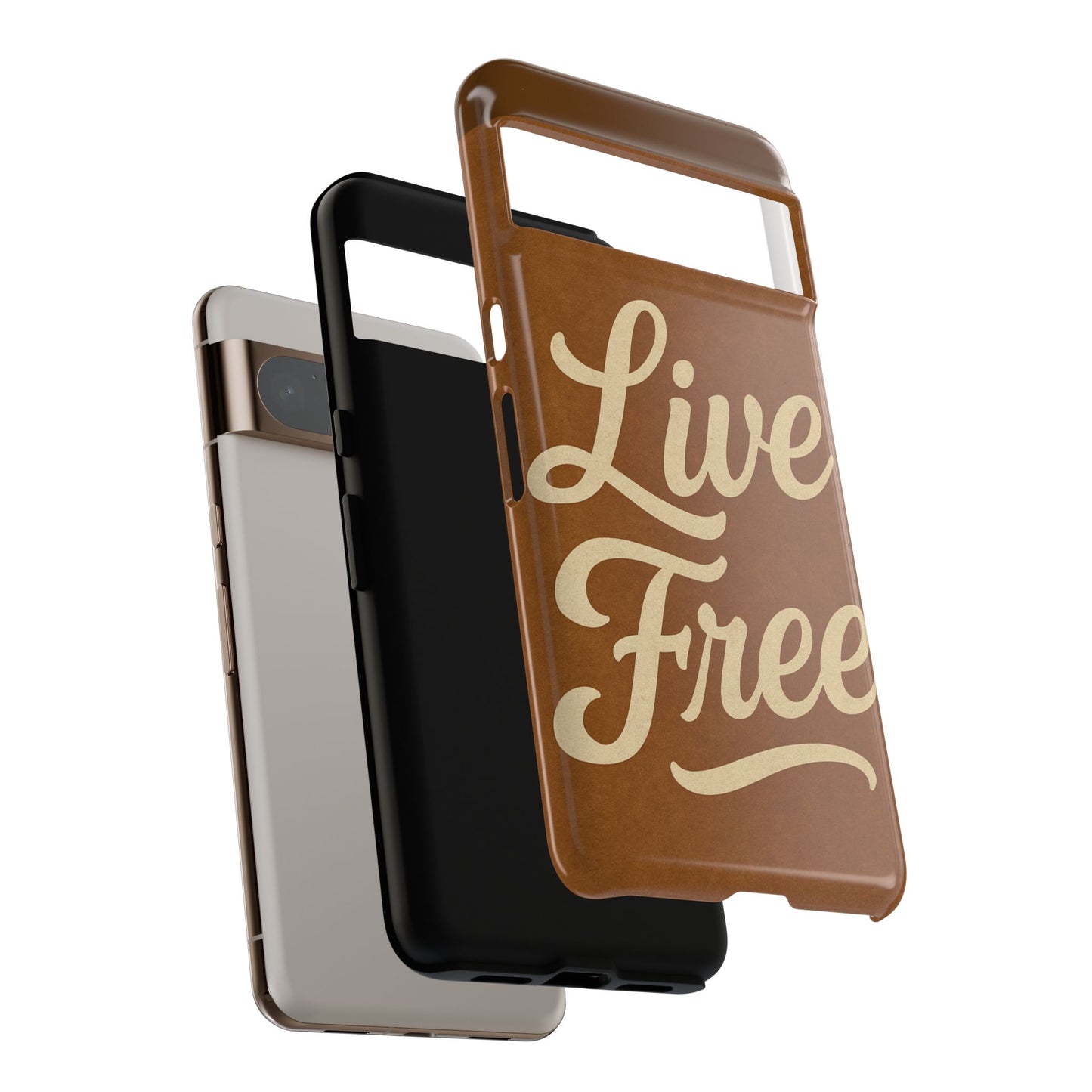 Live Free Phone Case, Tough Cases, Inspirational Phone Accessories, Gift for Adventurers, Customizable Design, Unique Tech Gifts