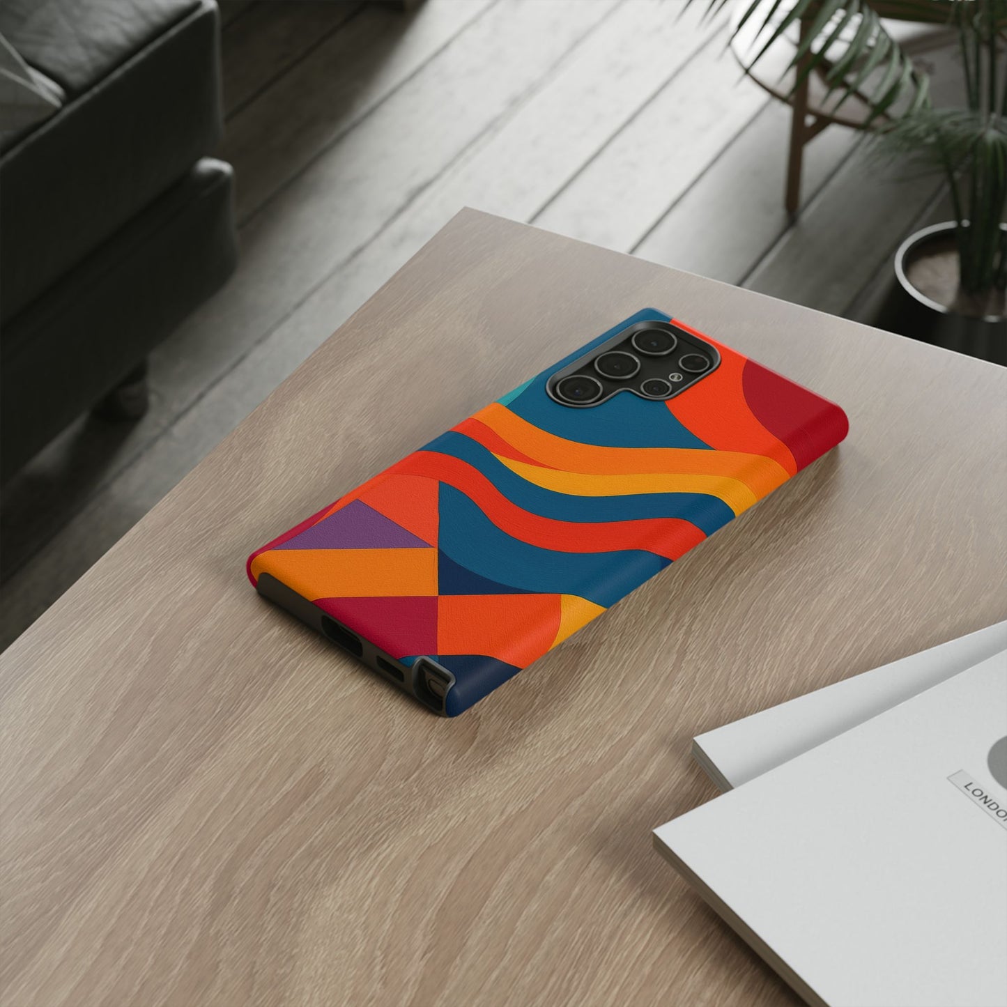 Vibrant Phone Case, Abstract Design Cover, Tough Cases for All Occasions, Stylish Gift for Tech Lovers, Modern Phone Accessories