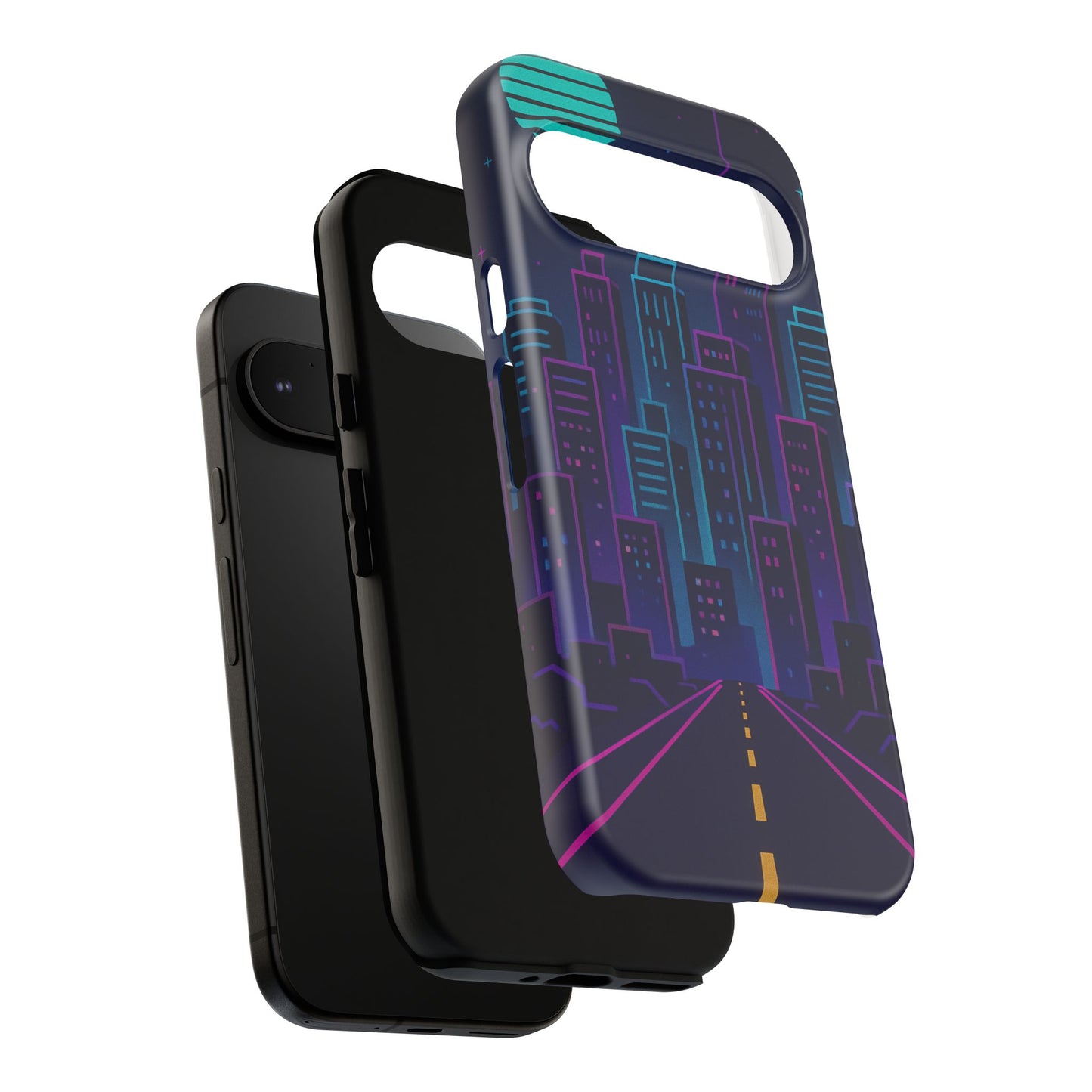 Cityscape Phone Case, Tough Cases, Urban Style, Nighttime Vibe, Phone Cover, Gift for City Lovers, Modern Design