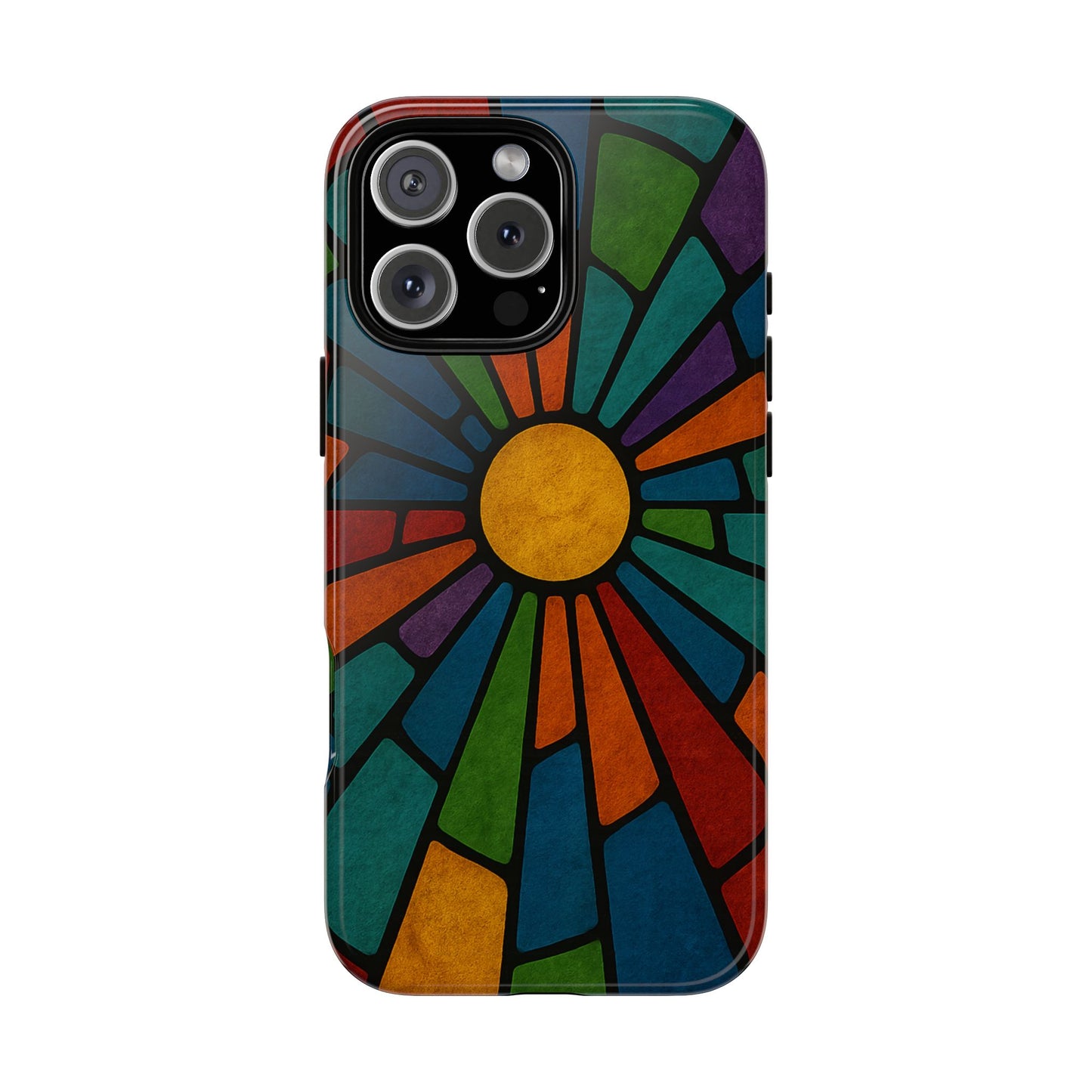 Colorful Stained Glass Phone Case, Tough Cases, Artistic Phone Cover, Vibrant Mobile Accessory, Unique Gift for Art Lovers