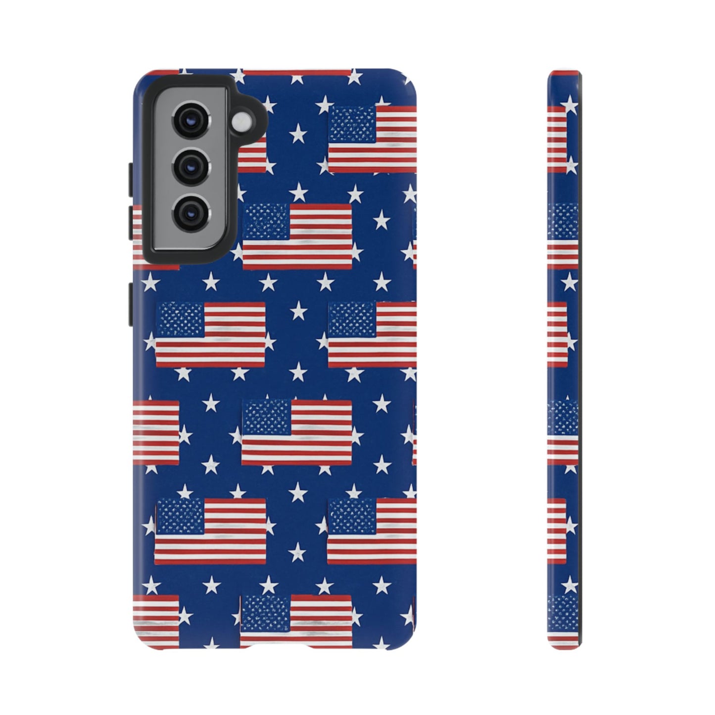 Patriotic Phone Case, Independence Day Accessories, American Flag Design, Star-Spangled Cover, Summer BBQ Gift