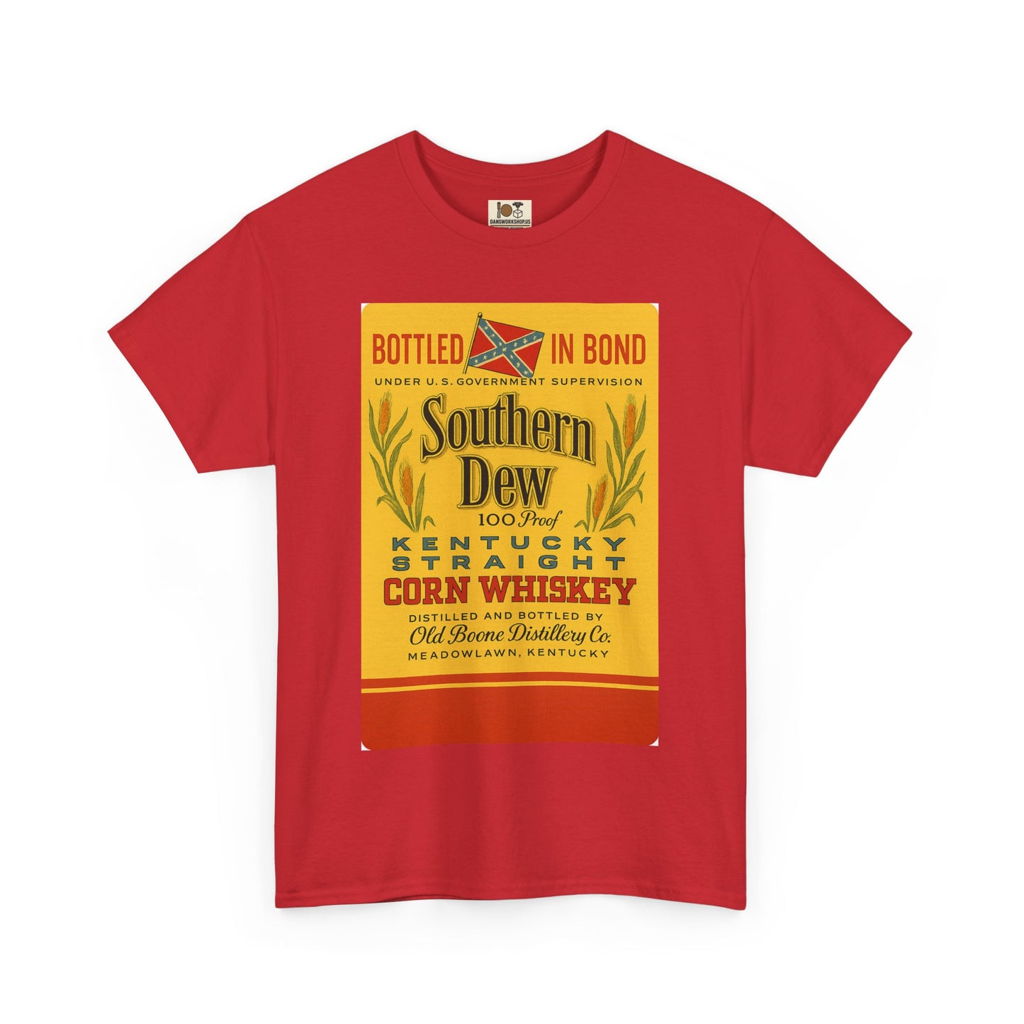 Southern Dew Whiskey Graphic Tee, Vintage Style T-Shirt, Southern Charm Apparel, Gift for Him, Casual Style, Unisex Cotton Tee