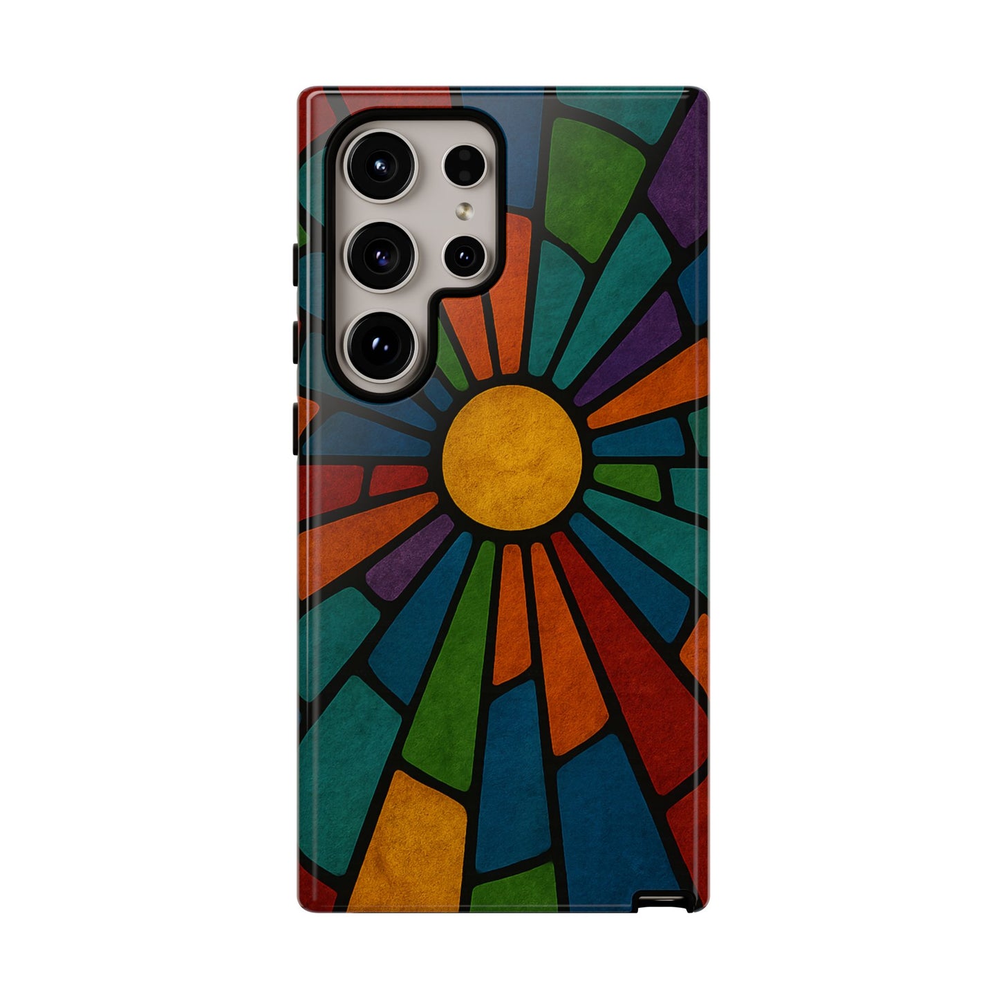 Colorful Stained Glass Phone Case, Tough Cases, Artistic Phone Cover, Vibrant Mobile Accessory, Unique Gift for Art Lovers