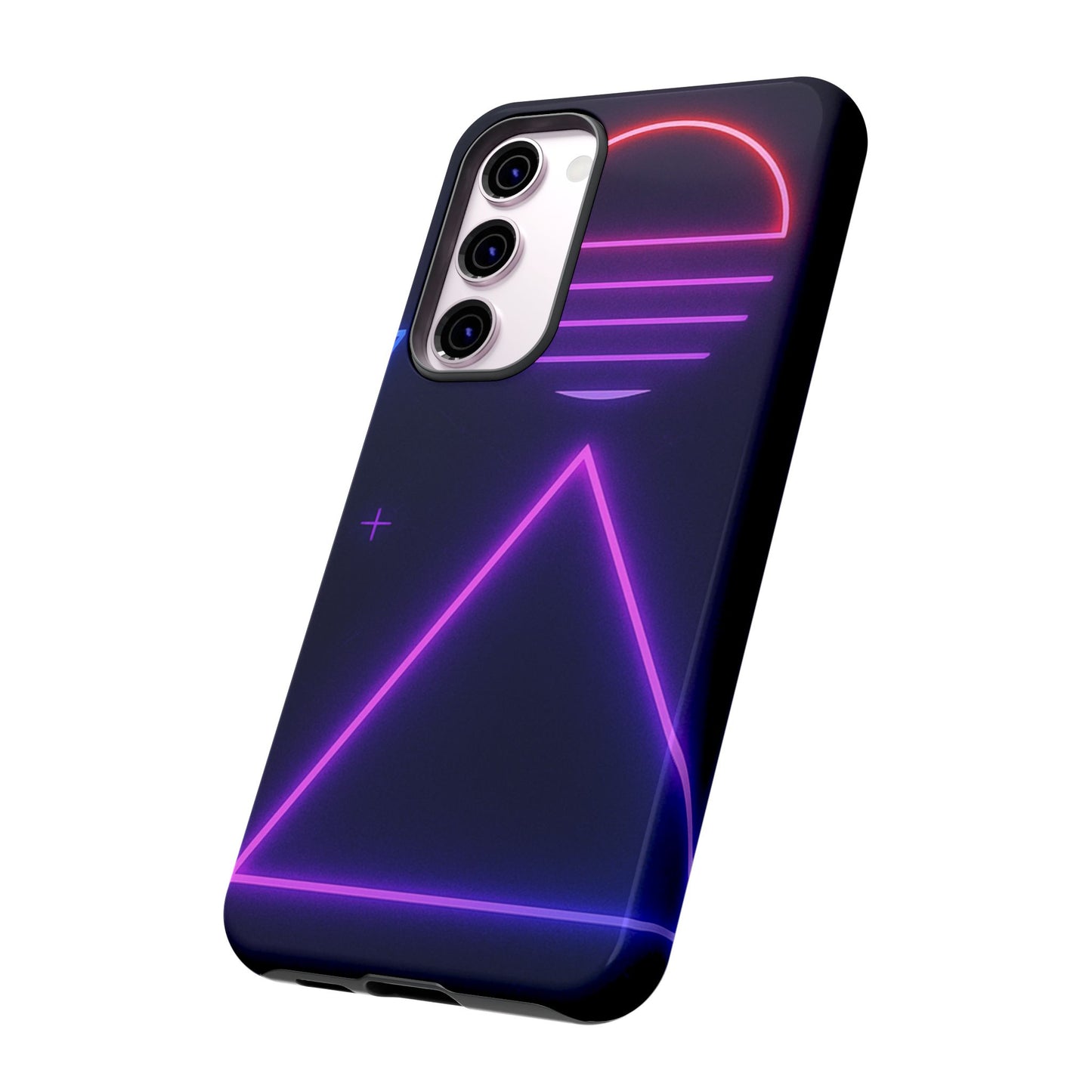 Retro Neon Phone Case, Tough Cases for iPhone, 80s Aesthetic Phone Cover, Abstract Neon Design, Gift for Tech Lovers
