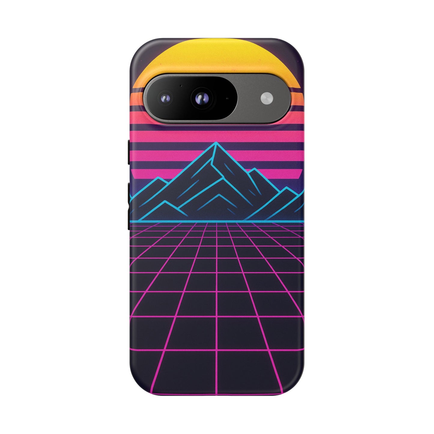 Retro Sunset Phone Case, Vintage Neon Case, 80s Aesthetic Cover, Gift for Tech Lovers, Unique Phone Accessories
