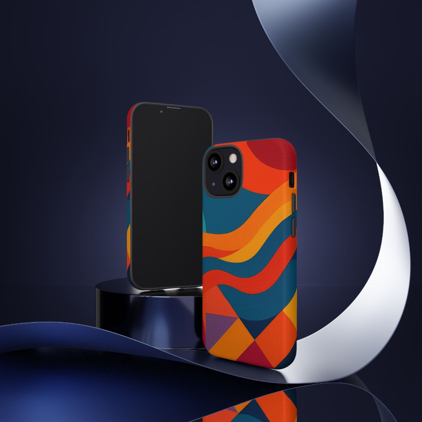 Vibrant Phone Case, Abstract Design Cover, Tough Cases for All Occasions, Stylish Gift for Tech Lovers, Modern Phone Accessories