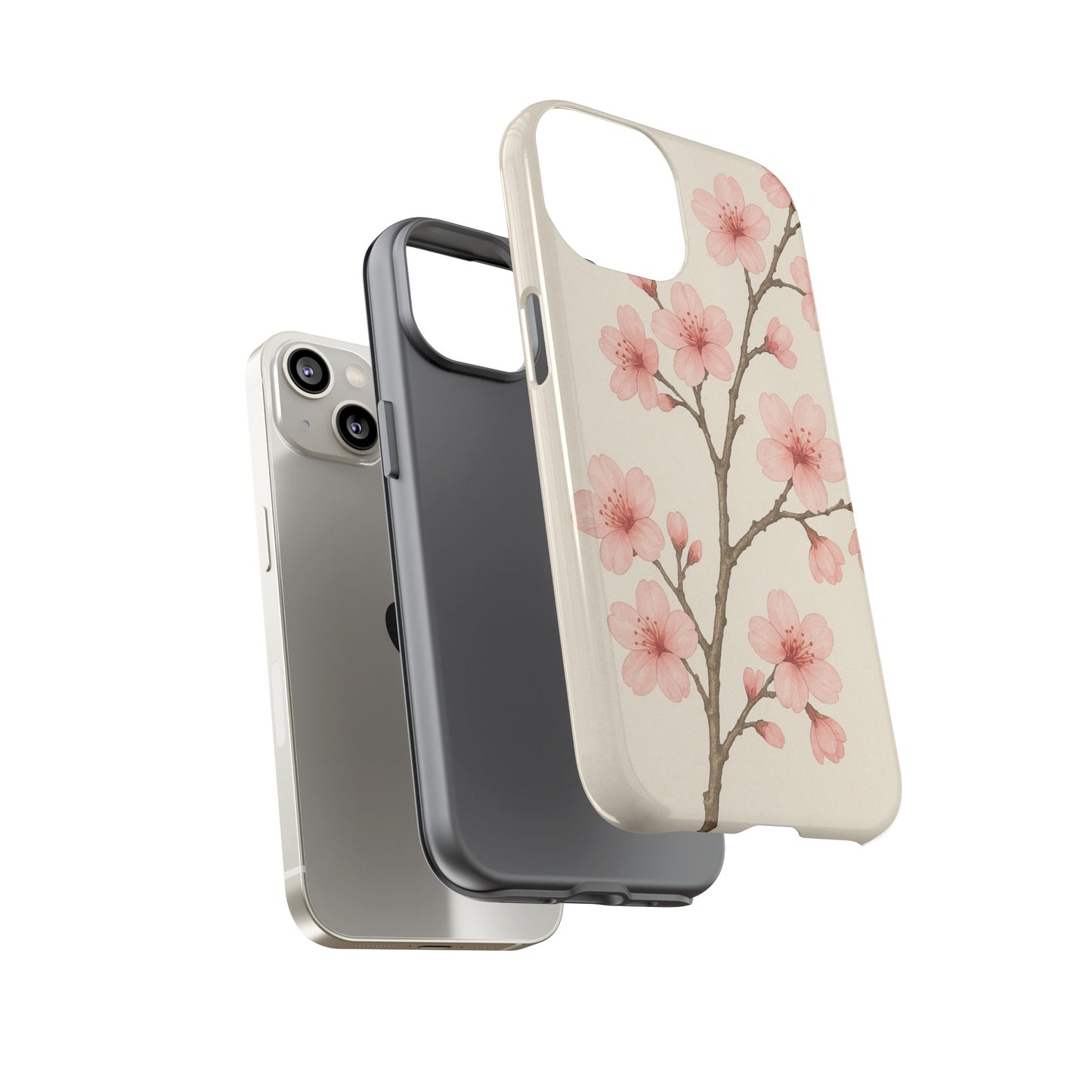Cherry Blossom Phone Case, Floral Phone Cover, Tough Case for Gifts, Spring Decor, Cute Tech Accessories, Nature Lover's Gift
