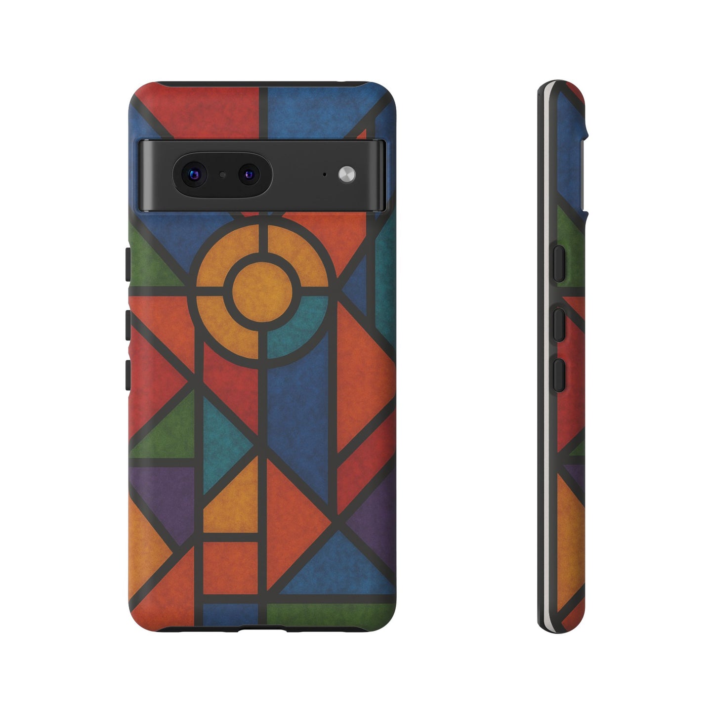 Colorful Stained Glass Phone Case, Artistic Phone Cover, Vibrant Protective Case, Unique Gift for Art Lovers, Stylish Smartphone Accessory