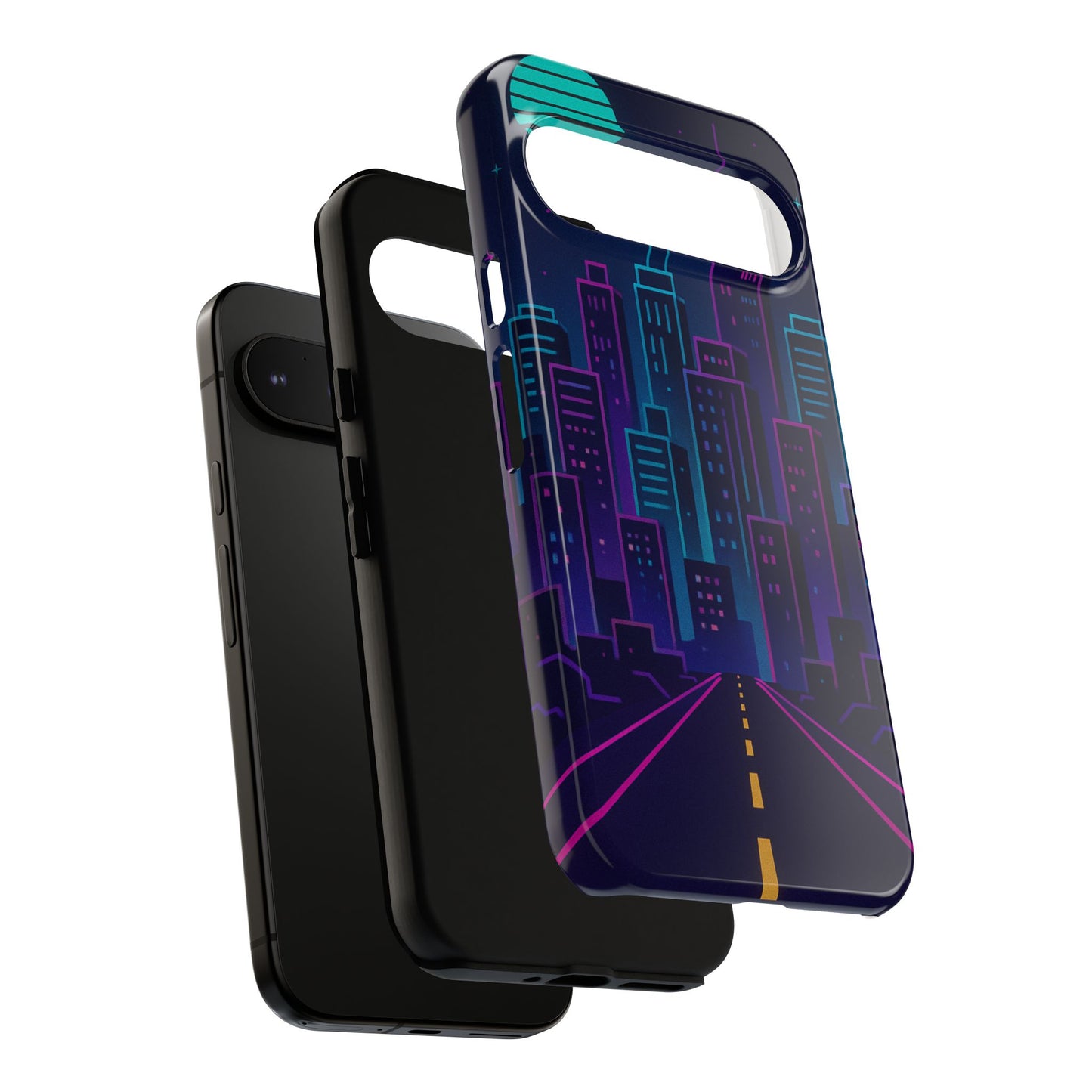 Cityscape Phone Case, Tough Cases, Urban Style, Nighttime Vibe, Phone Cover, Gift for City Lovers, Modern Design