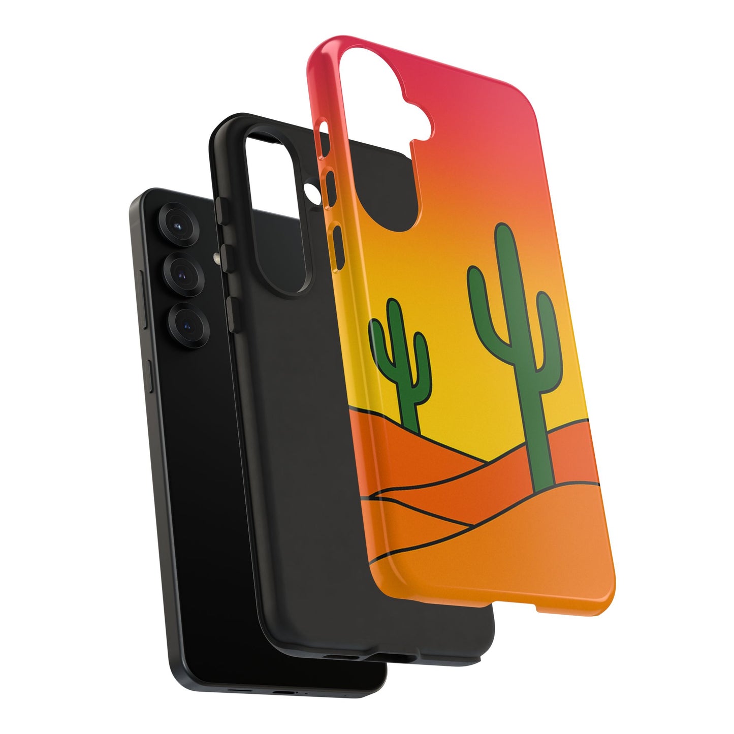 Desert Vibes Phone Case, Tough Cases, Cactus Design, Colorful Phone Cover, Summer Aesthetic, Unique Gift Idea