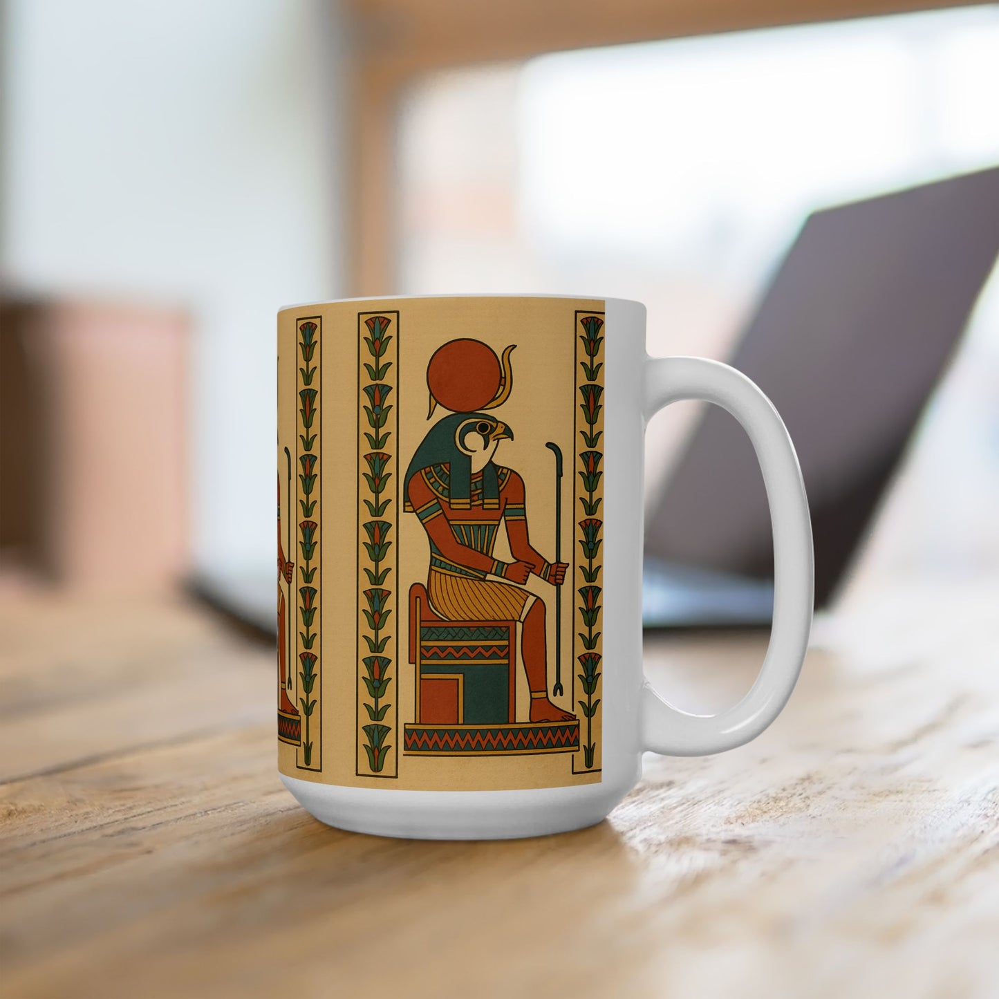 Egyptian Goddess Ceramic Mug - Unique Coffee Cup, Perfect for Gifts, Home Decor, Kitchen, Ancient Art Lovers, 11oz & 15oz