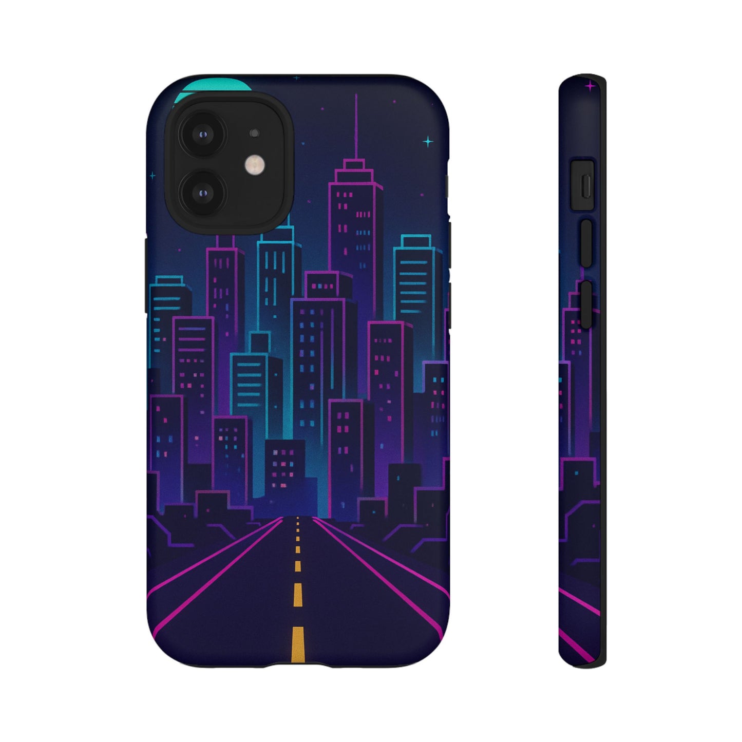 Cityscape Phone Case, Tough Cases, Urban Style, Nighttime Vibe, Phone Cover, Gift for City Lovers, Modern Design