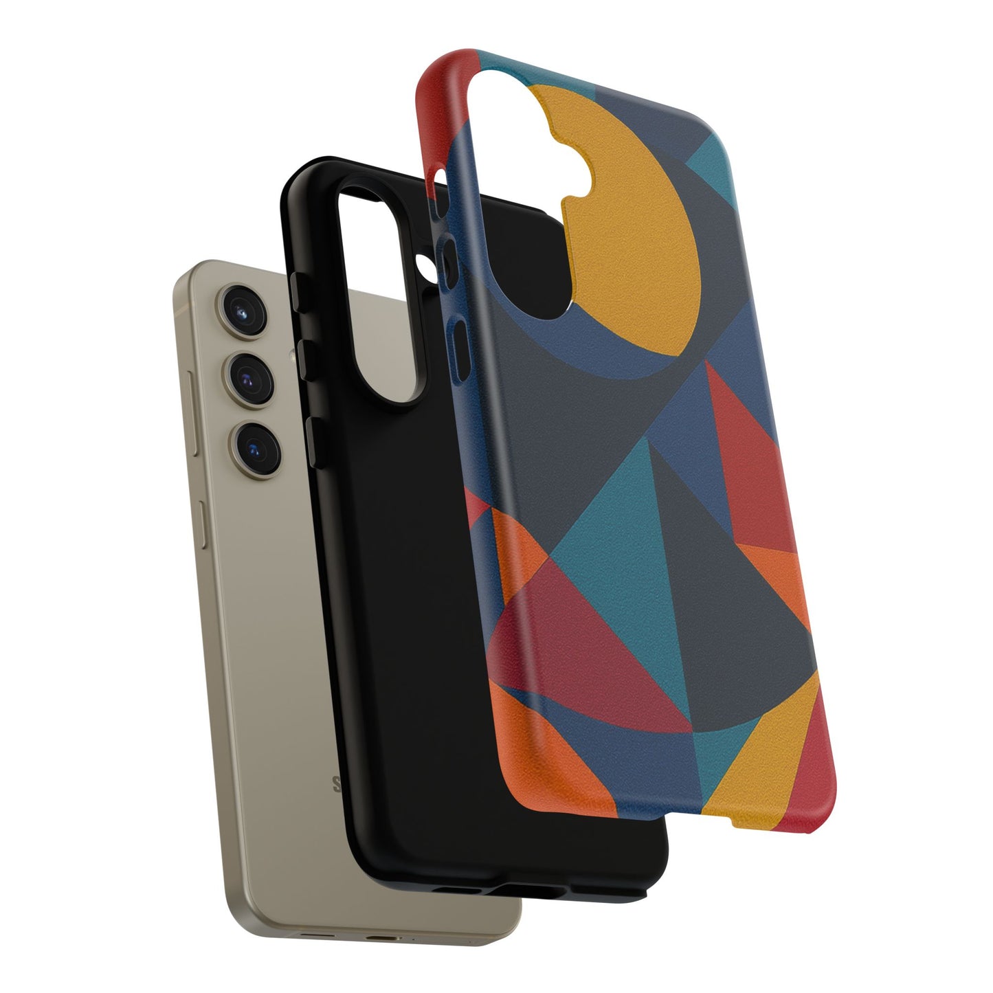Vibrant Phone Case, Colorful Phone Cover, Geometric Design, Artistic Gift, Trendy Accessory, Vibrant Colors, Unique Design
