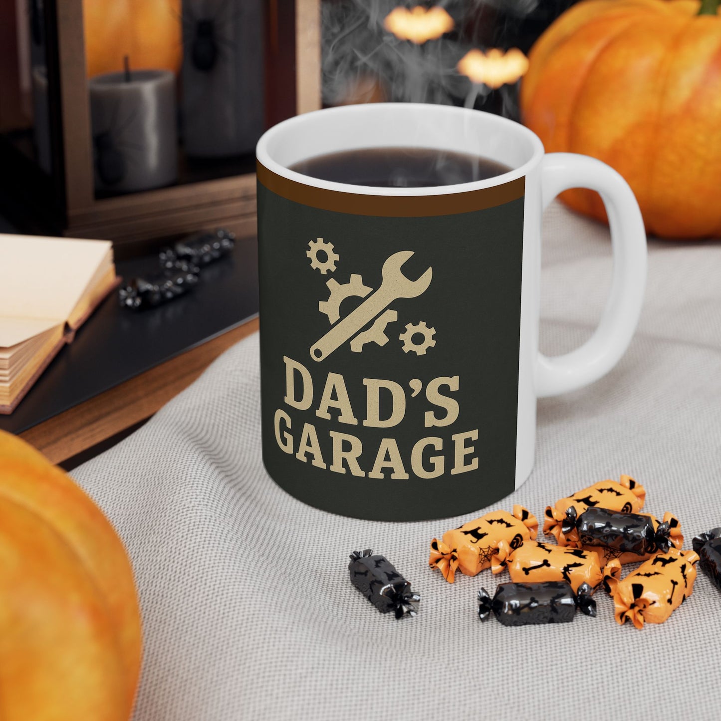 Dad's Garage Ceramic Mug - Perfect Gift for Father's Day, Dad's Birthday, Coffee Lovers, Personalize Your Drinkware, Home & Office Decor