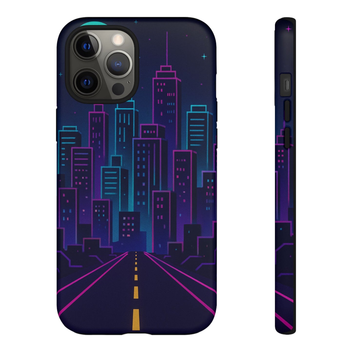 Cityscape Phone Case, Tough Cases, Urban Style, Nighttime Vibe, Phone Cover, Gift for City Lovers, Modern Design