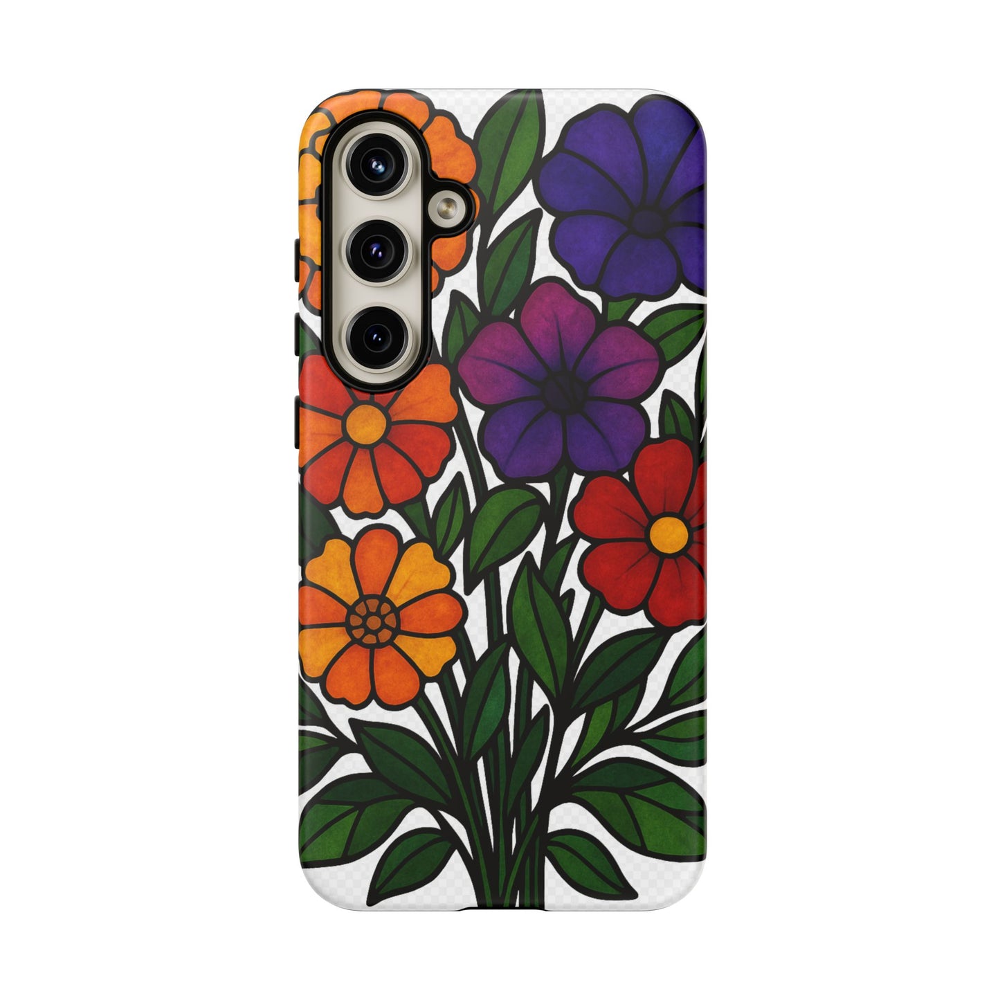 Floral Phone Case, Tough Cases with Colorful Flower Design, Gift for Flower Lovers, Summer Accessories, Trendy Phone Cover