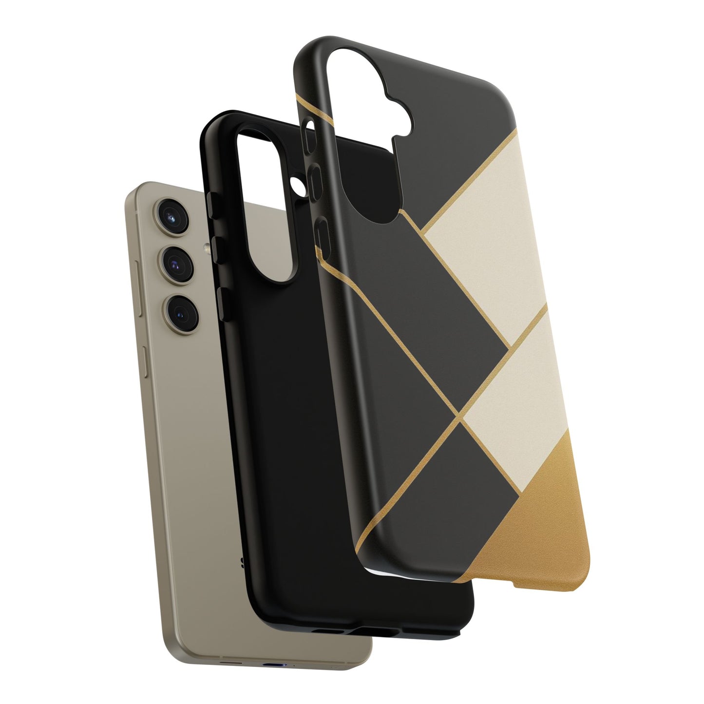 Chic Phone Case, Stylish Phone Cover, Geometric Design Case, Protective Mobile Case, Modern Phone Protector