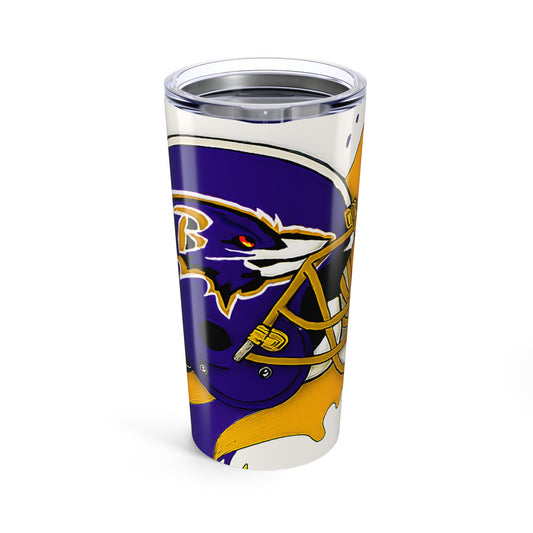 Ravens Tumbler 20oz - Custom Travel Mug, Sports Fan Gift, Personalized Drinkware, Tailgate Essential, Unique Team Spirit
