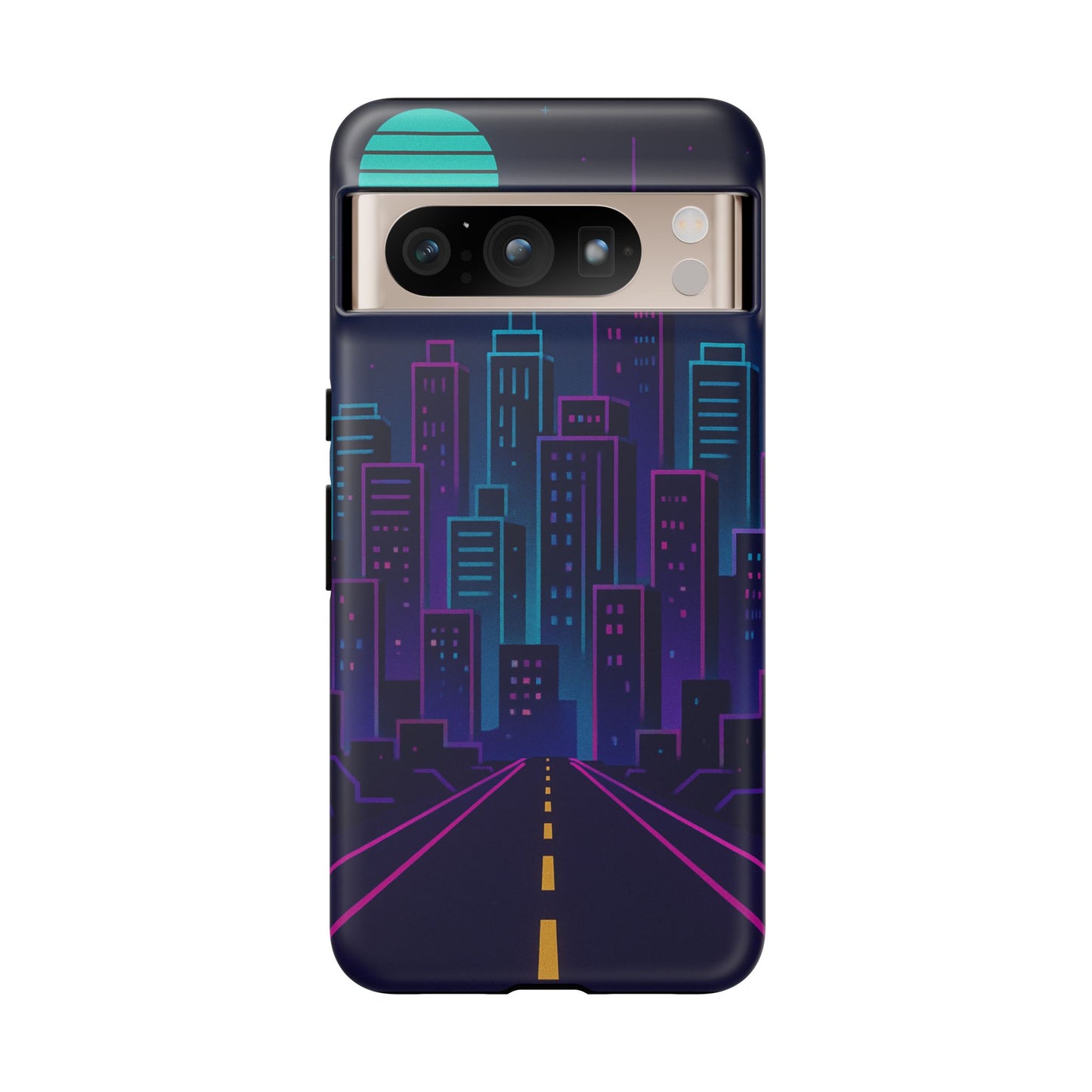 Cityscape Phone Case, Tough Cases, Urban Style, Nighttime Vibe, Phone Cover, Gift for City Lovers, Modern Design