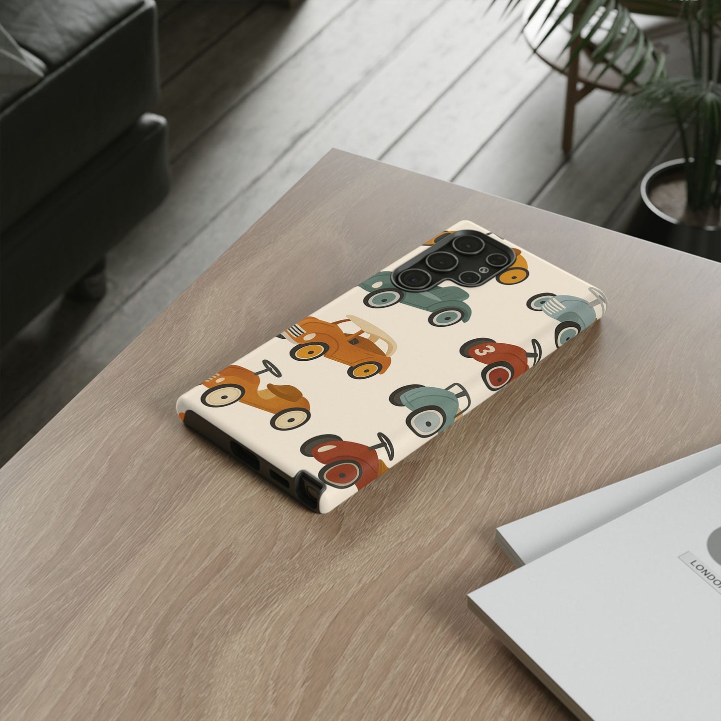 Vintage Car Phone Case, Tough Cases, Kids Gift, Car Lover Accessory, Retro Style, Phone Protection, Unique Design, pedal cars