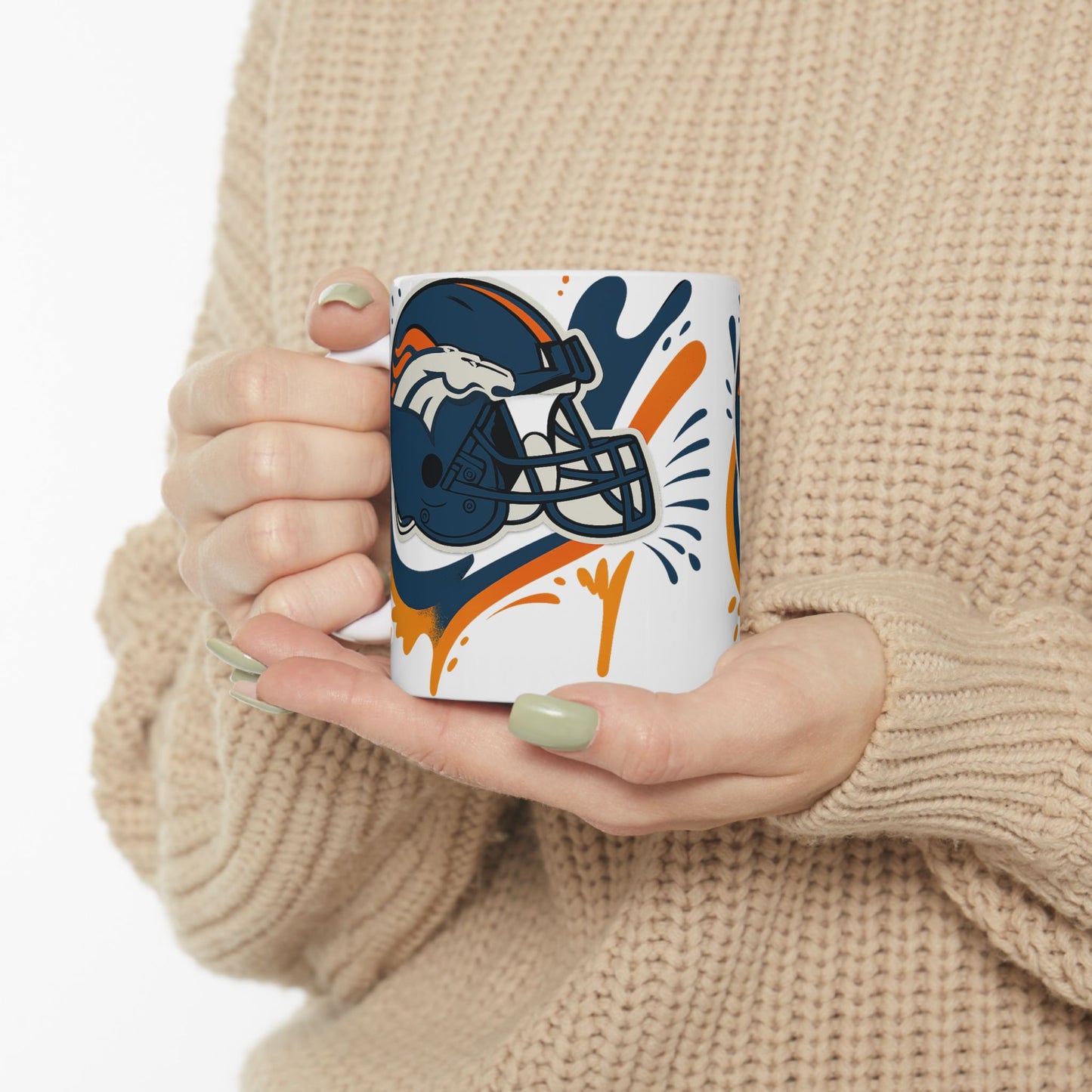 Denver Broncos Sports Ceramic Mug - Perfect for Game Day, NFL Fans, Gift for Him/Her, Team Spirit
