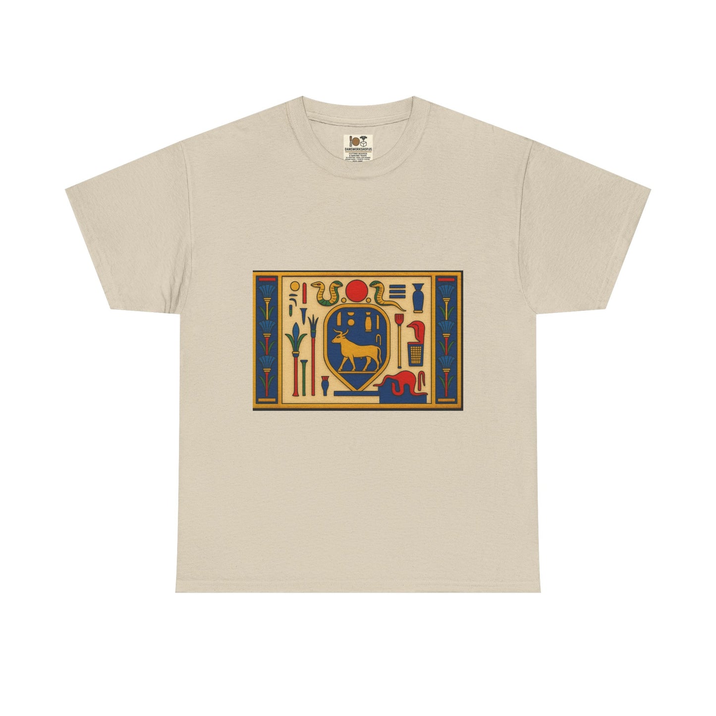 Egyptian Hieroglyphs Unisex Heavy Cotton Tee, Graphic Tee, Casual Wear, Gift Idea, Unique Shirt, Summer Style