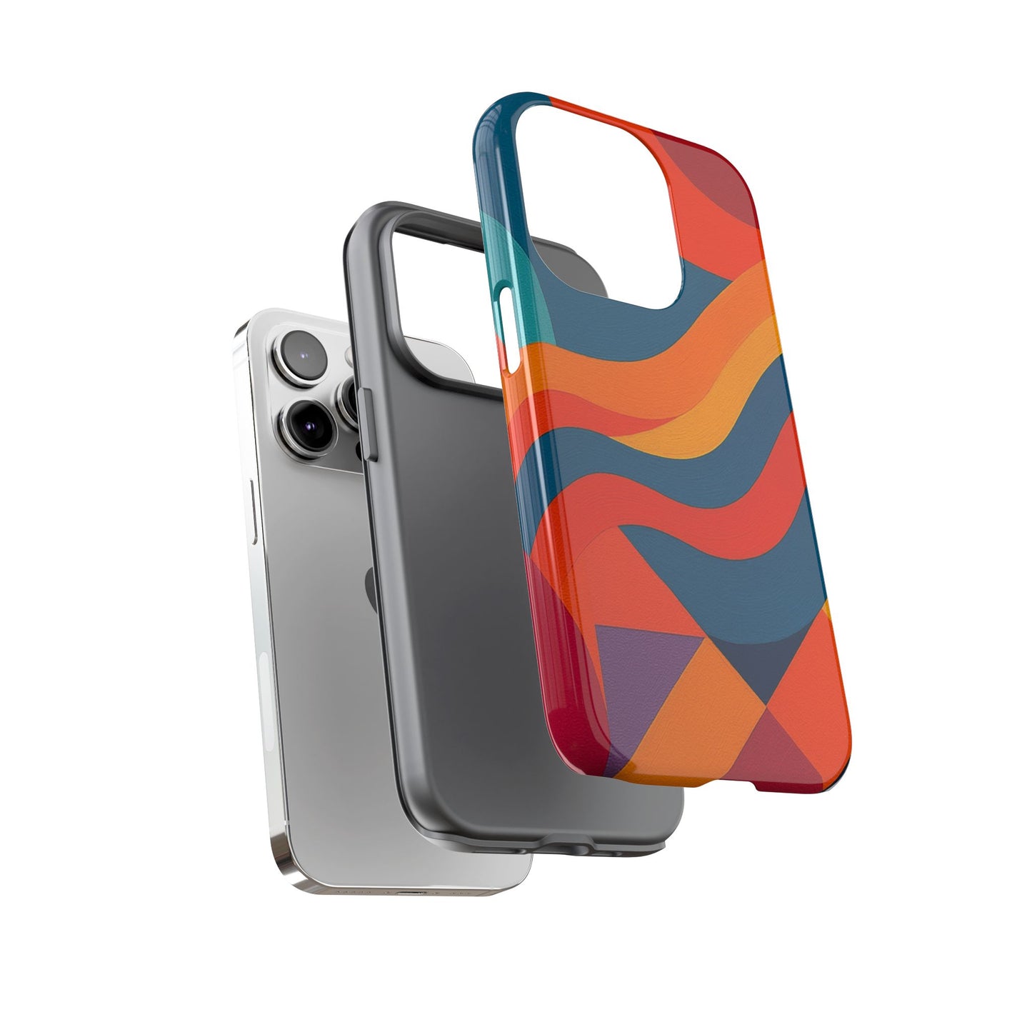 Vibrant Phone Case, Abstract Design Cover, Tough Cases for All Occasions, Stylish Gift for Tech Lovers, Modern Phone Accessories
