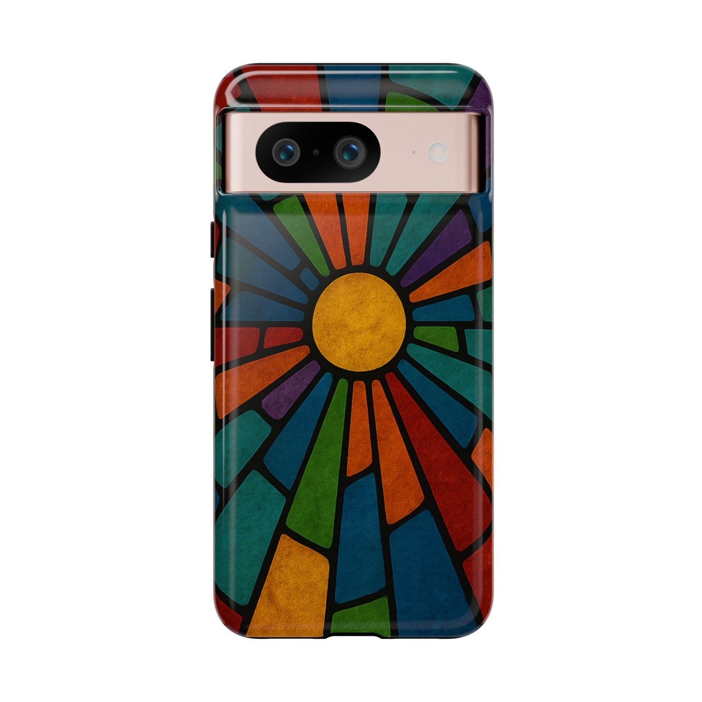 Colorful Stained Glass Phone Case, Tough Cases, Artistic Phone Cover, Vibrant Mobile Accessory, Unique Gift for Art Lovers