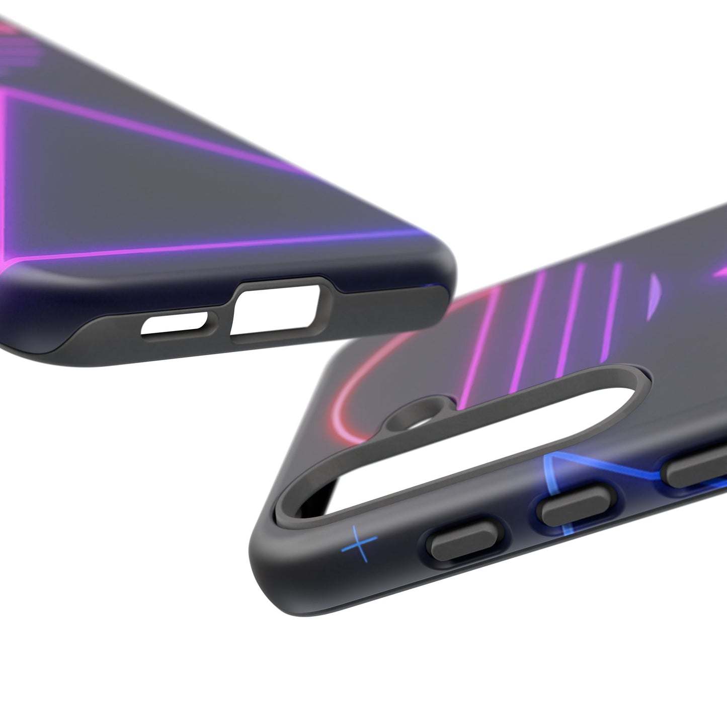 Retro Neon Phone Case, Tough Cases for iPhone, 80s Aesthetic Phone Cover, Abstract Neon Design, Gift for Tech Lovers