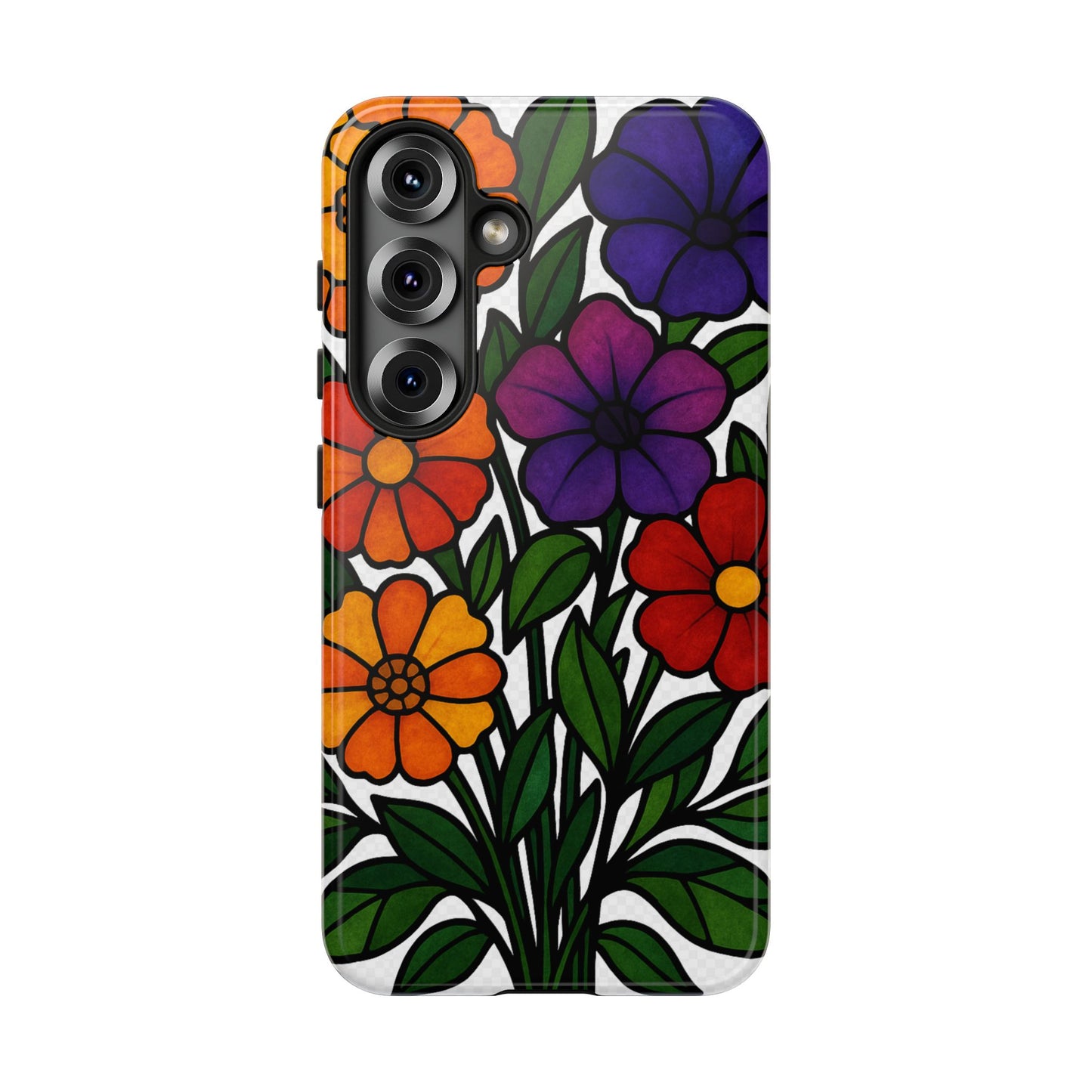 Floral Phone Case, Tough Cases with Colorful Flower Design, Gift for Flower Lovers, Summer Accessories, Trendy Phone Cover