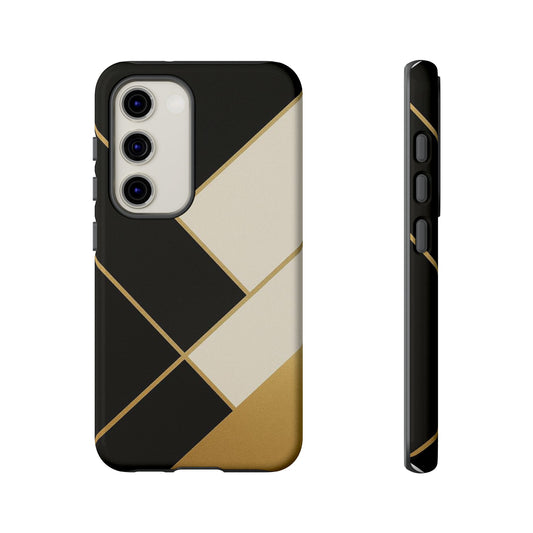 Chic Phone Case, Stylish Phone Cover, Geometric Design Case, Protective Mobile Case, Modern Phone Protector
