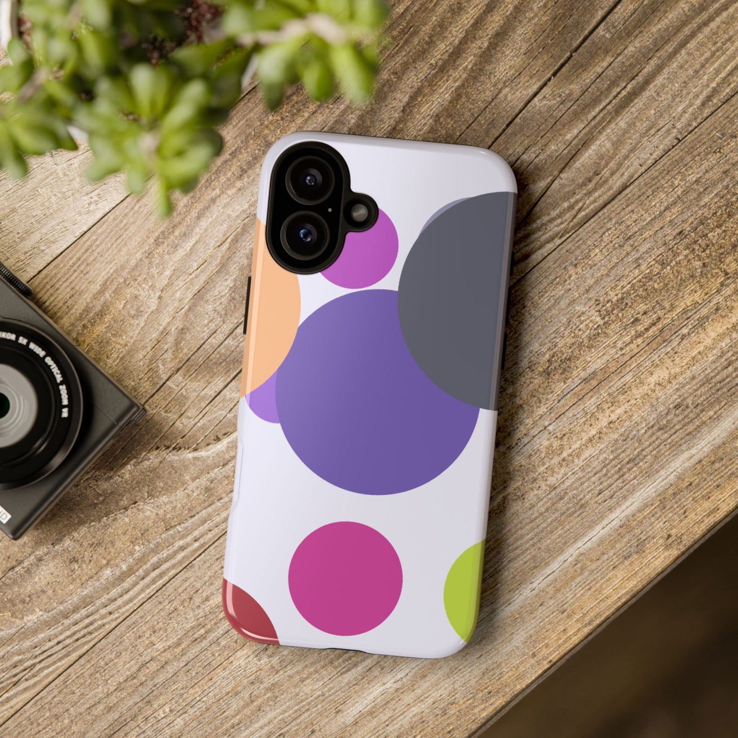 Colorful Geometric Phone Case, Bold Protective Cover for iPhone, Unique Gift for Trendy Teens, Fun Customizable Cases, Modern Design