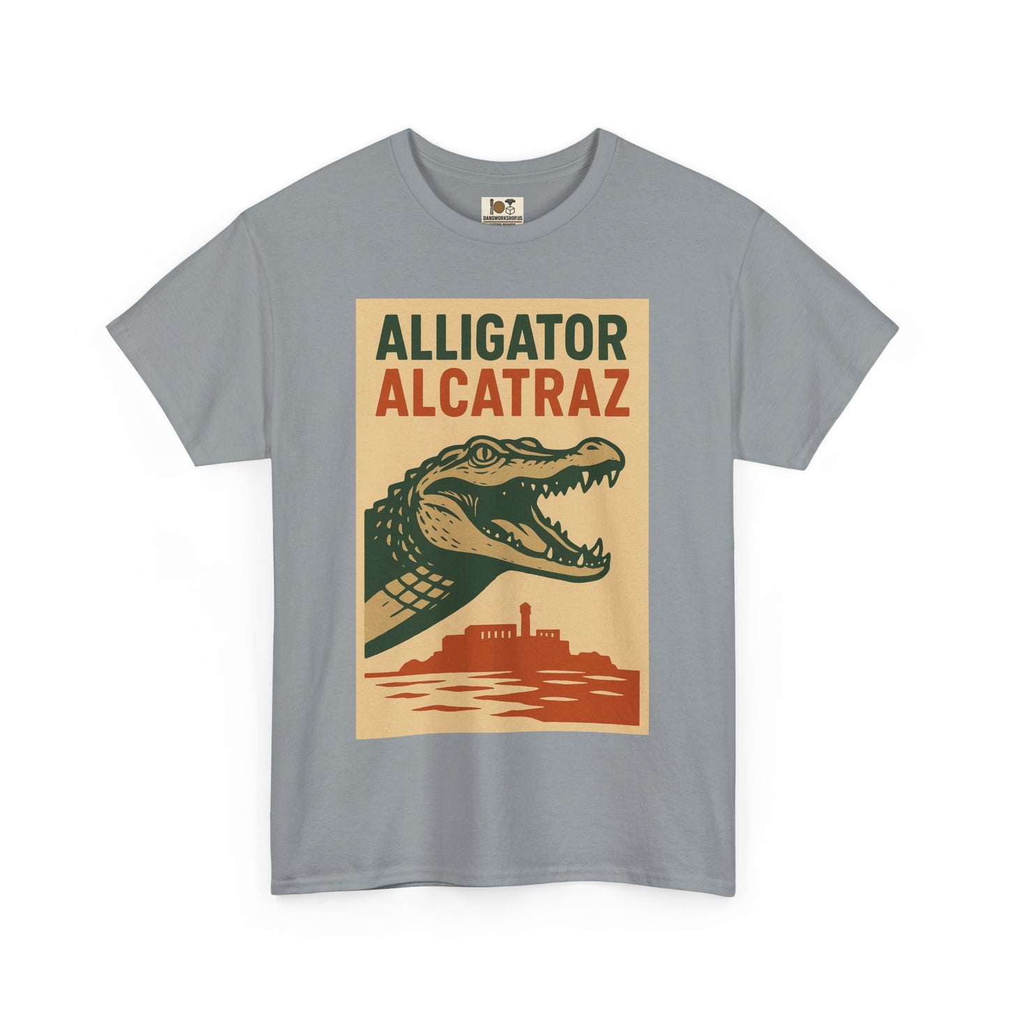 Alligator Alcatraz Graphic Tee - Fun Vintage Style Tee for Nature Lovers, Wildlife Enthusiasts, Summer Wear, Casual Outfits, Gift Idea