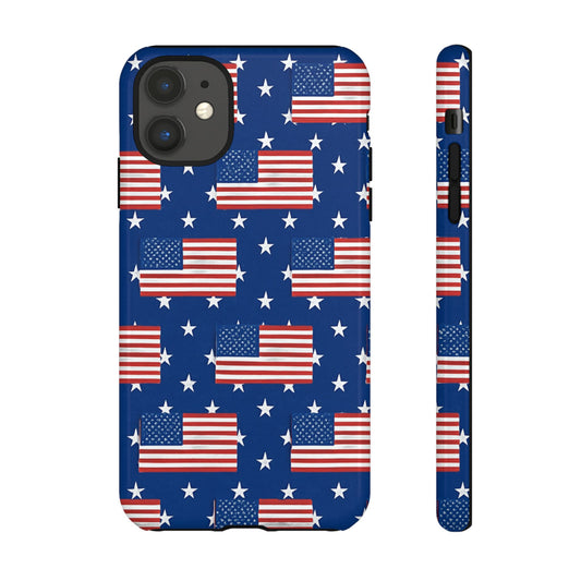 Patriotic Phone Case, Independence Day Accessories, American Flag Design, Star-Spangled Cover, Summer BBQ Gift